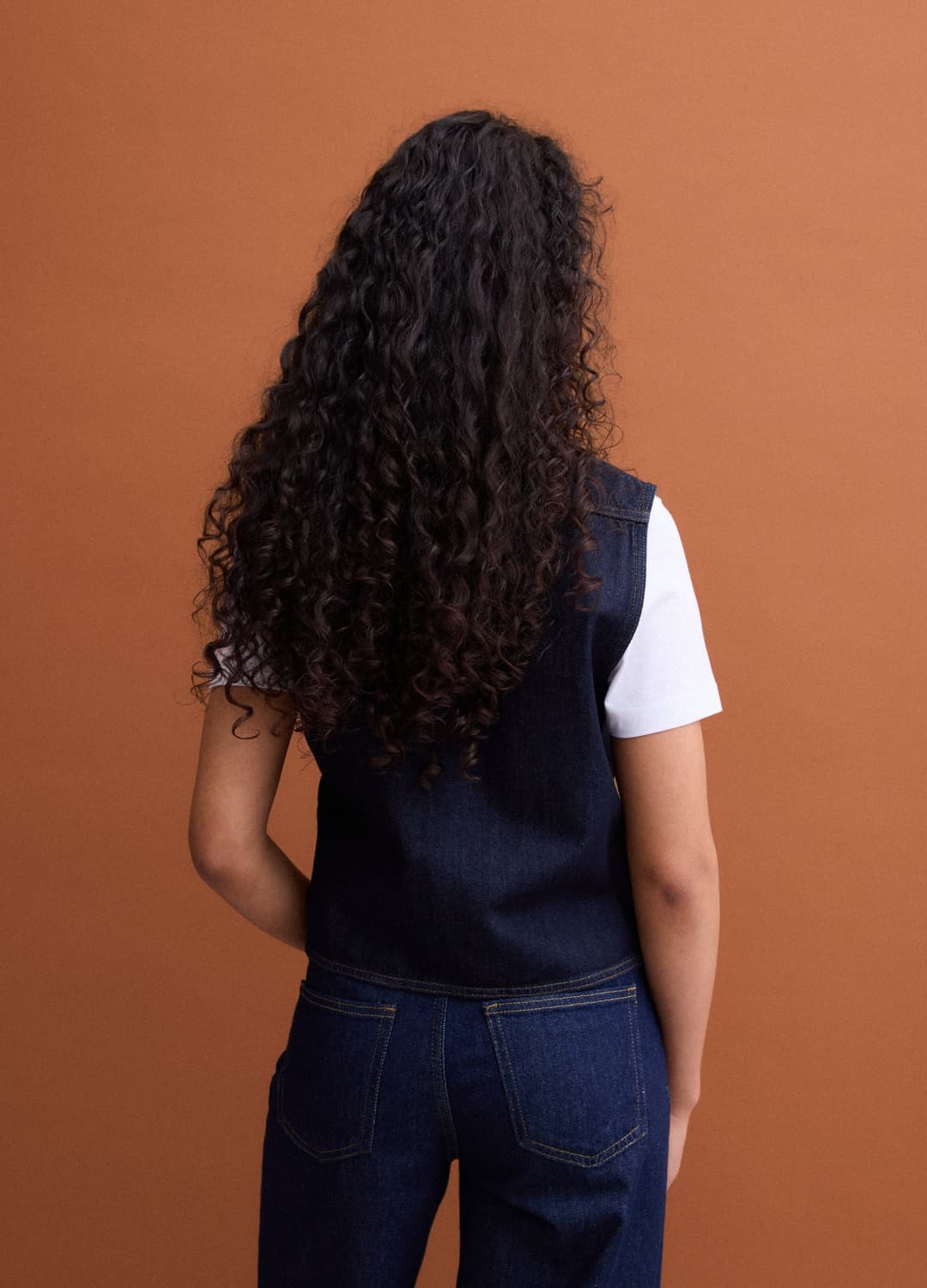 Blaue Denim-weste Aus Reiner Baumwolle Mit Knöpfen | OVS Blaue Denim-weste Aus Reiner Baumwolle Mit Knöpfen - 3 | OVS