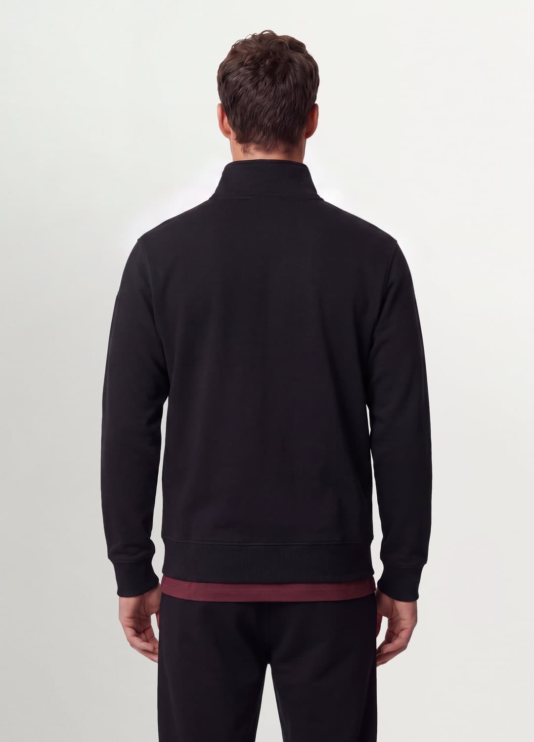 Felpa Blu In Misto Cotone Con Girocollo E Zip Regular Fit | OVS Felpa Blu In Misto Cotone Con Girocollo E Zip Regular Fit - 3 | OVS