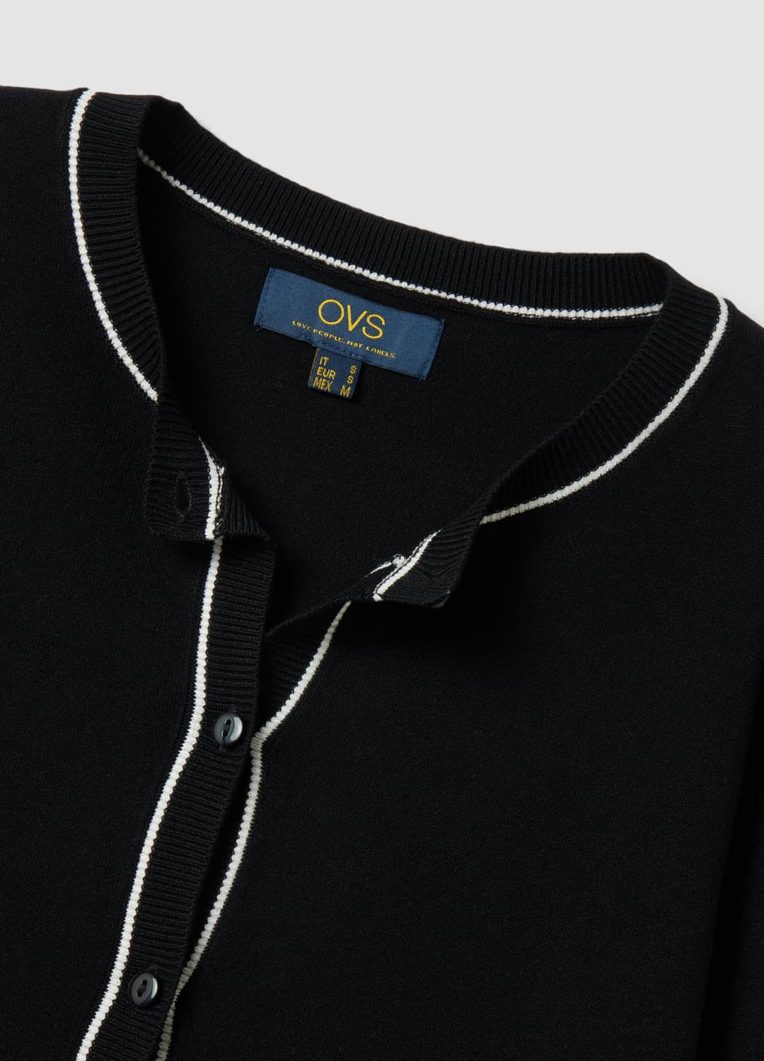 Cardigan Nero In Viscosa Elasticizzata Regular Fit | OVS Cardigan Nero In Viscosa Elasticizzata Regular Fit - 6 | OVS