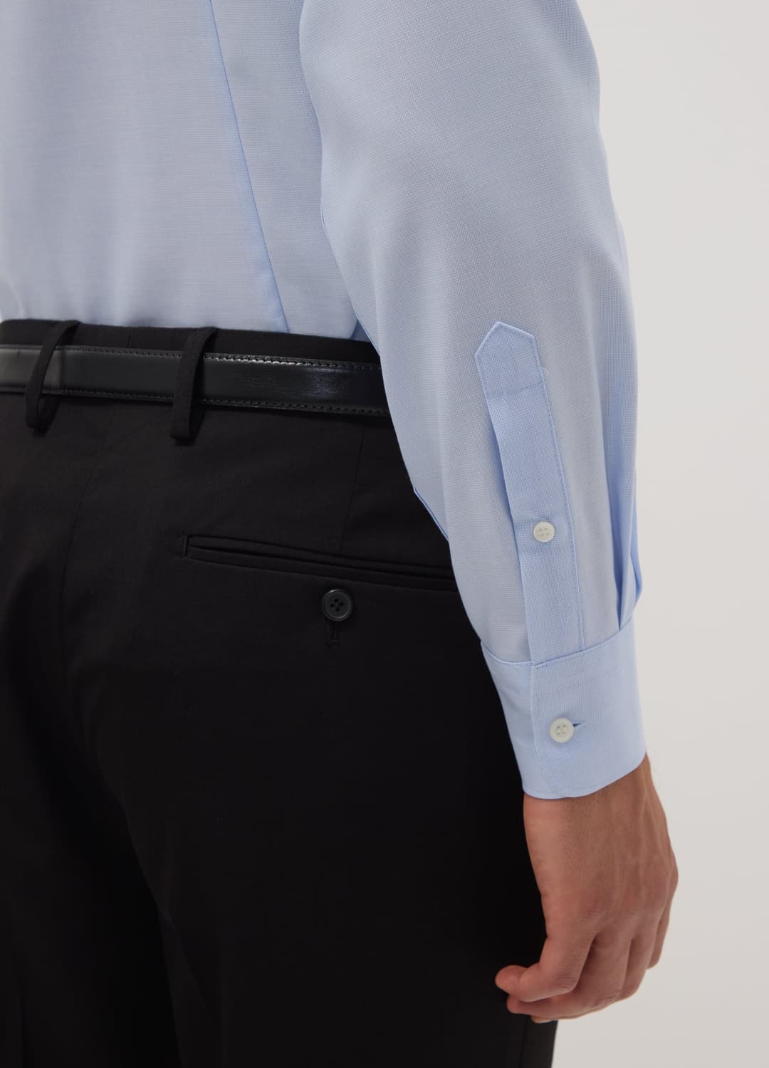 Camicia Azzurra In Puro Cotone Con Colletto Classico Slim Fit No Iron | OVS Camicia Azzurra In Puro Cotone Con Colletto Classico Slim Fit No Iron - 2 | OVS