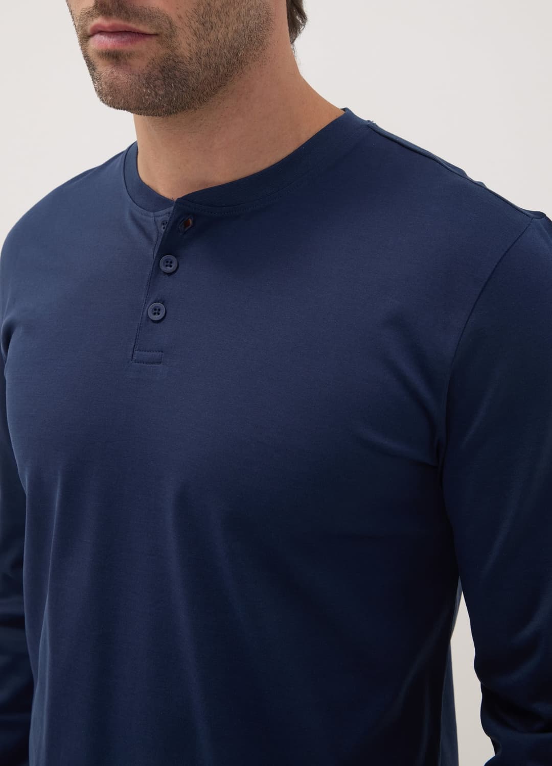 Pigiama Blu In Puro Cotone Organico Con Scollo Serafino Regular Fit | OVS Pigiama Blu In Puro Cotone Organico Con Scollo Serafino Regular Fit - 9 | OVS