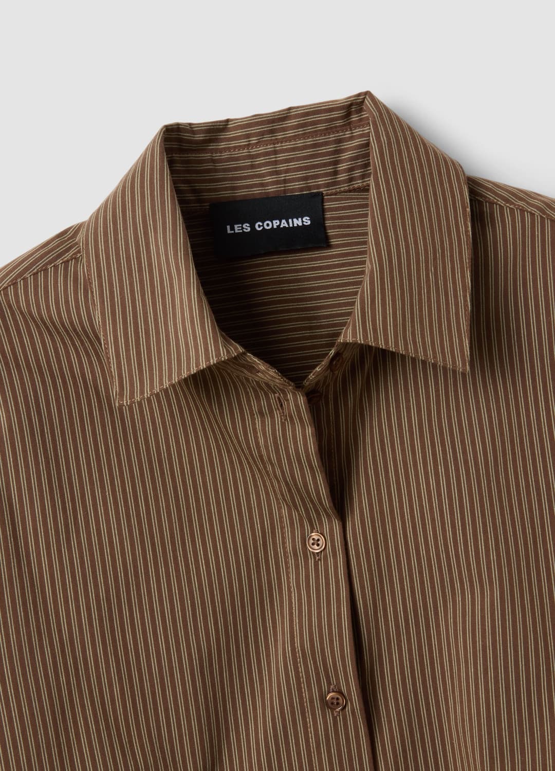 Camicia Marrone A Righe In Cotone Elasticizzato Con Cravatta Coordinata | OVS Camicia Marrone A Righe In Cotone Elasticizzato Con Cravatta Coordinata - 5 | OVS