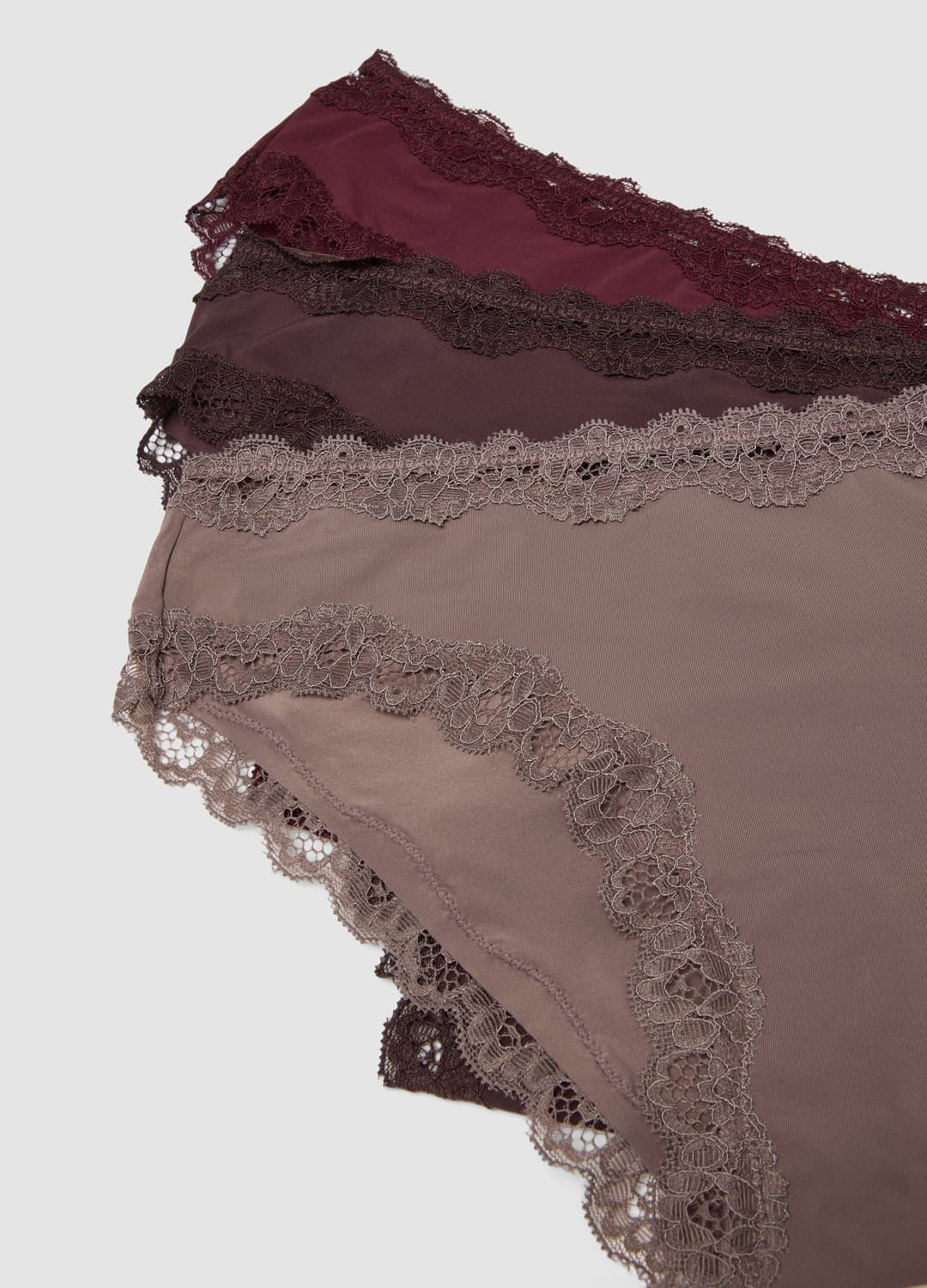 Tripack Di Slip Multicolor In Cotone Organico Con Pizzo | OVS Tripack Di Slip Multicolor In Cotone Organico Con Pizzo - 2 | OVS