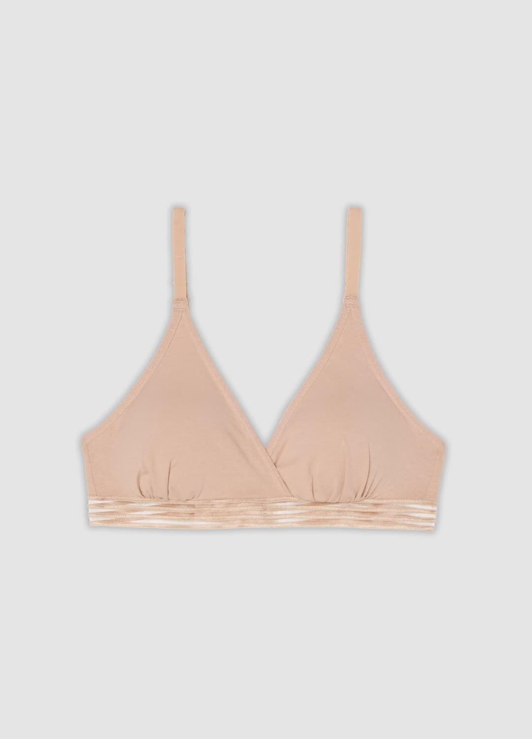 Reggiseno Beige In Cotone Elasticizzato Con Imbottitura Removibile | OVS Reggiseno Beige In Cotone Elasticizzato Con Imbottitura Removibile - 0 | OVS