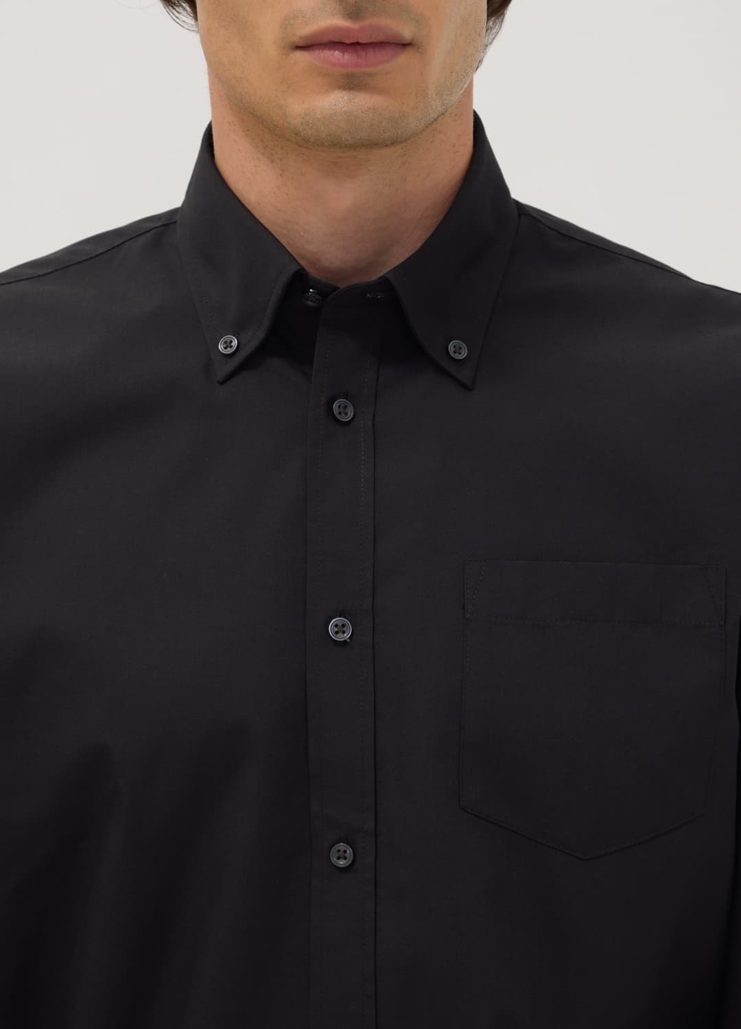 Camicia Nera Slim Fit Con Colletto Classico Easy Iron | OVS Camicia Nera Slim Fit Con Colletto Classico Easy Iron - 1 | OVS