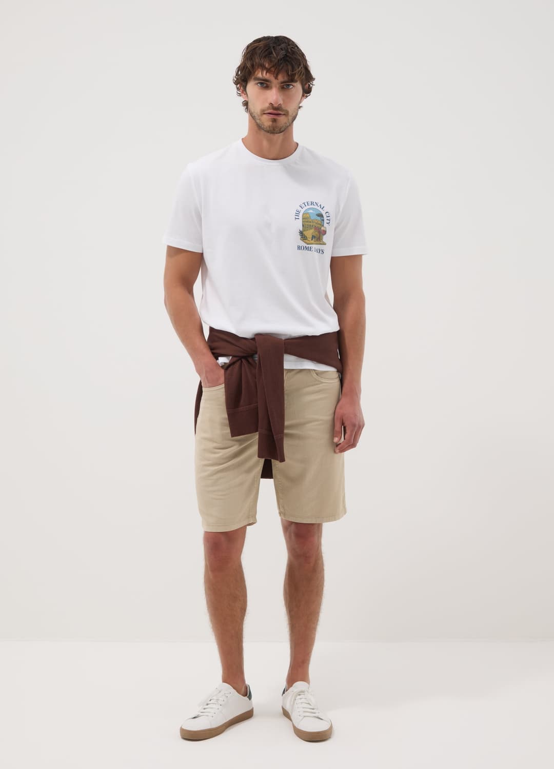 T-shirt Bianca A Maniche Corte In Puro Cotone Regular Fit | OVS T-shirt Bianca A Maniche Corte In Puro Cotone Regular Fit - 1 | OVS