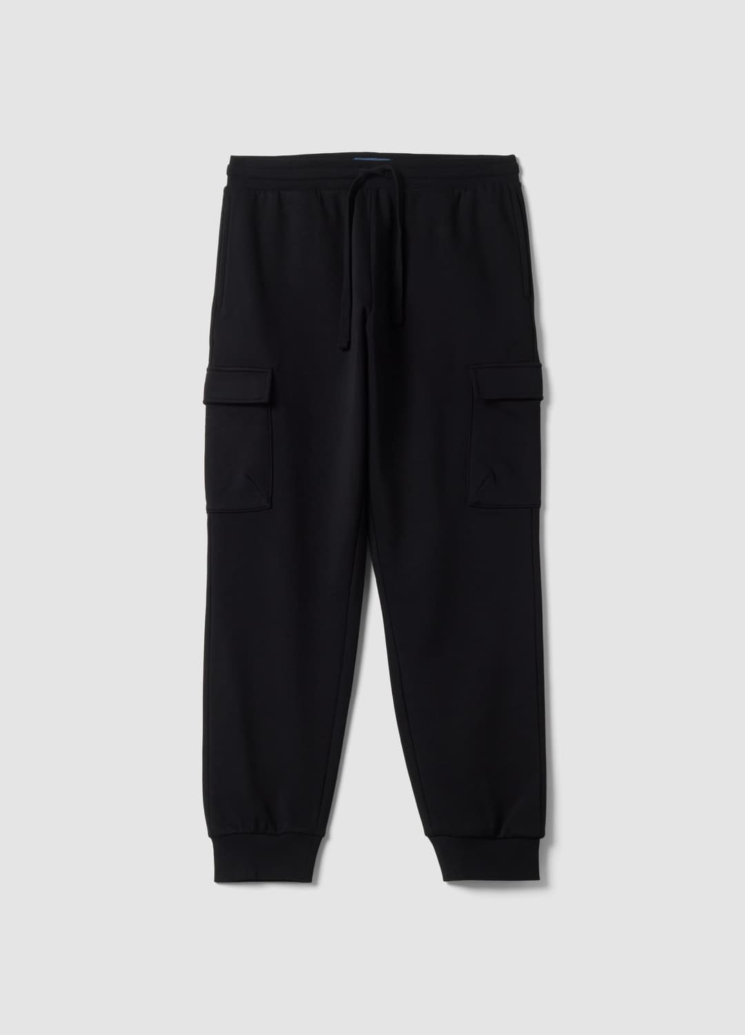 Pantaloni Jogger Cargo Neri In Misto Cotone Con Coulisse Regular Fit | OVS Pantaloni Jogger Cargo Neri In Misto Cotone Con Coulisse Regular Fit - 0 | OVS