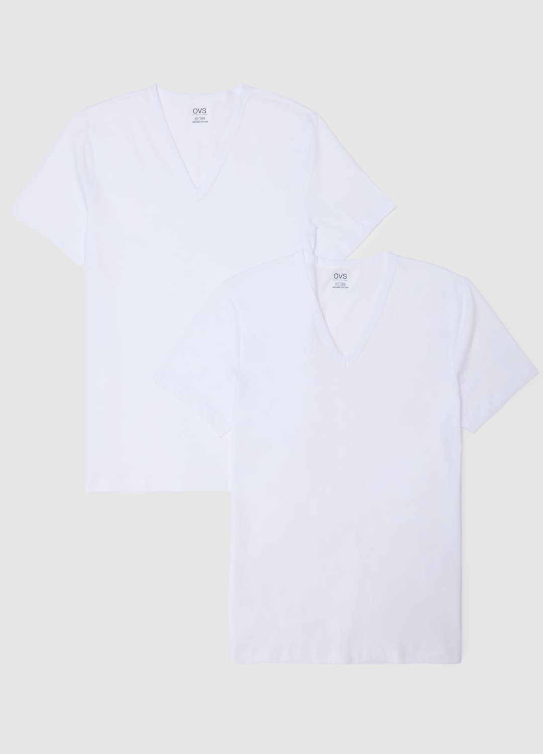 Doppelpack Herren T-shirts Aus Reinem Weißen Baumwolle Im Regulären Schnitt | OVS Doppelpack Herren T-shirts Aus Reinem Weißen Baumwolle Im Regulären Schnitt - 4 | OVS