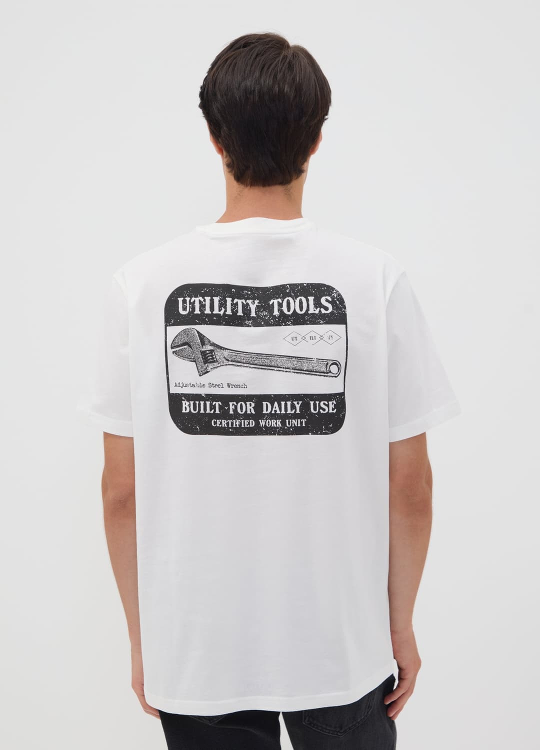 Weisses Jersey-t-shirt Aus Reiner Baumwolle Mit Grafikprint | OVS Weisses Jersey-t-shirt Aus Reiner Baumwolle Mit Grafikprint - 3 | OVS