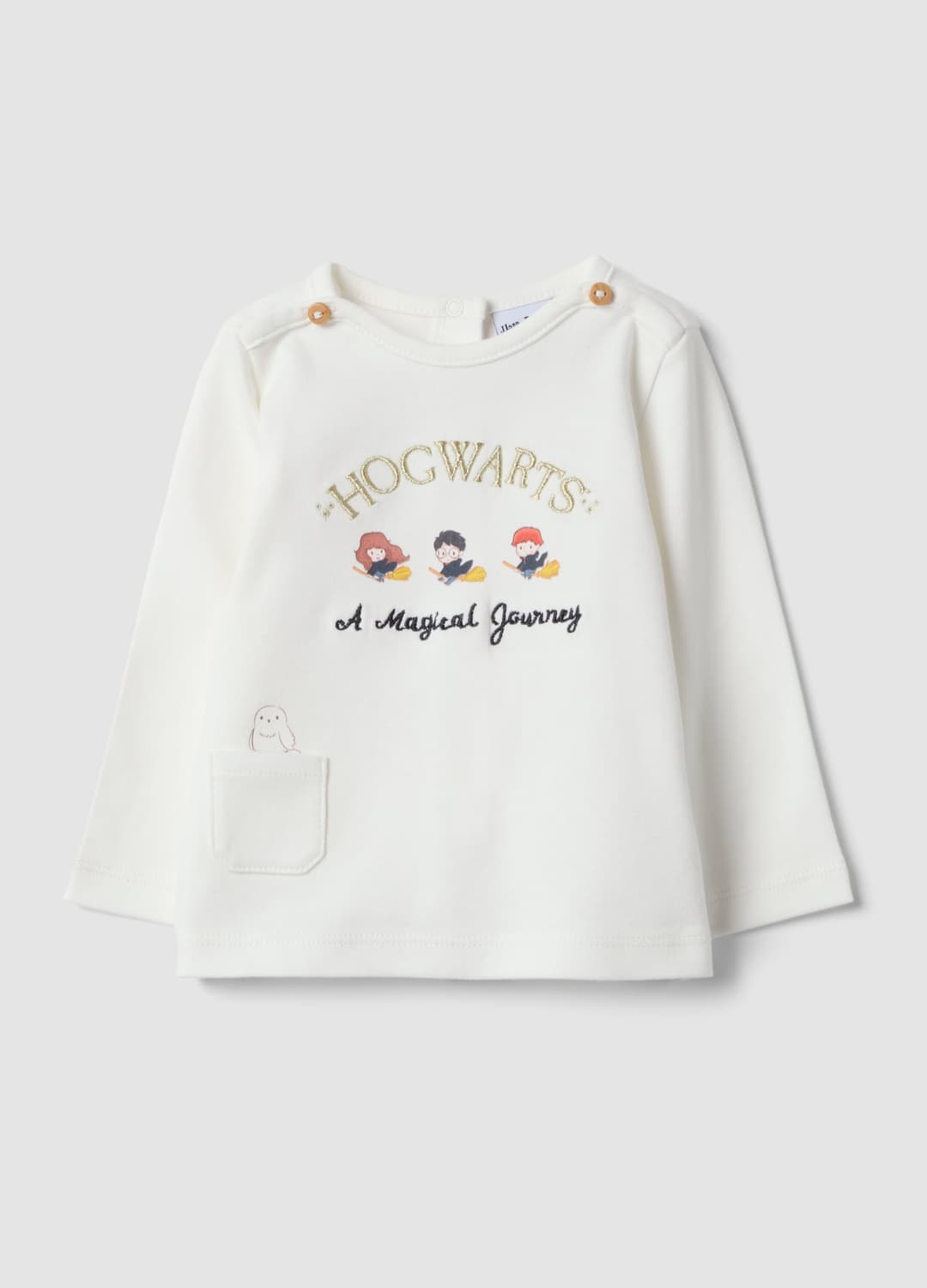 Maglia Bianca In Puro Cotone Organico Con Ricamo Harry Potter Per Neonati | OVS Maglia Bianca In Puro Cotone Organico Con Ricamo Harry Potter Per Neonati - 0 | OVS