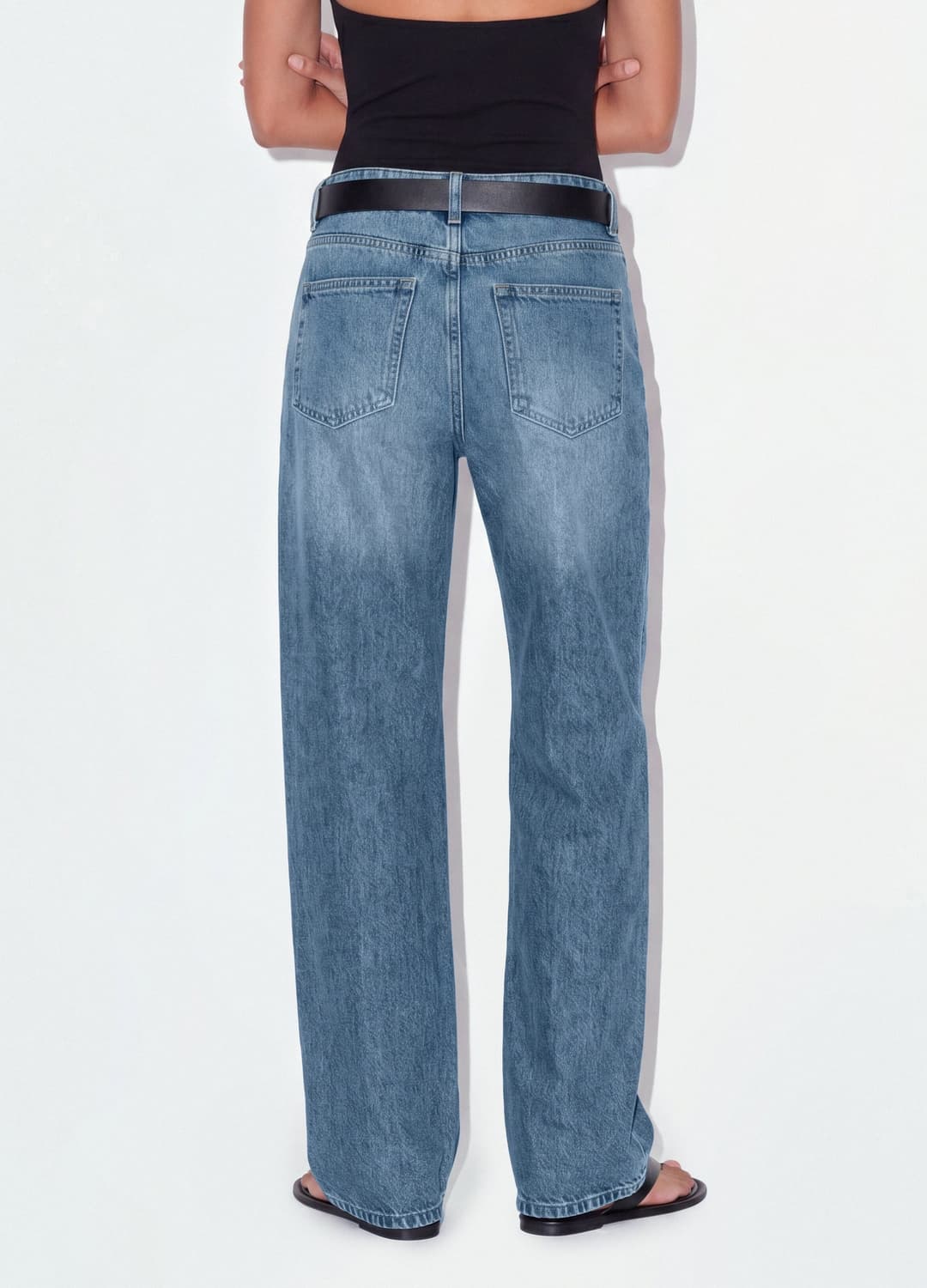 Hellblaue Denim-jeans Mit Wide Leg Aus 100 % Baumwolle | OVS Hellblaue Denim-jeans Mit Wide Leg Aus 100 % Baumwolle - 2 | OVS