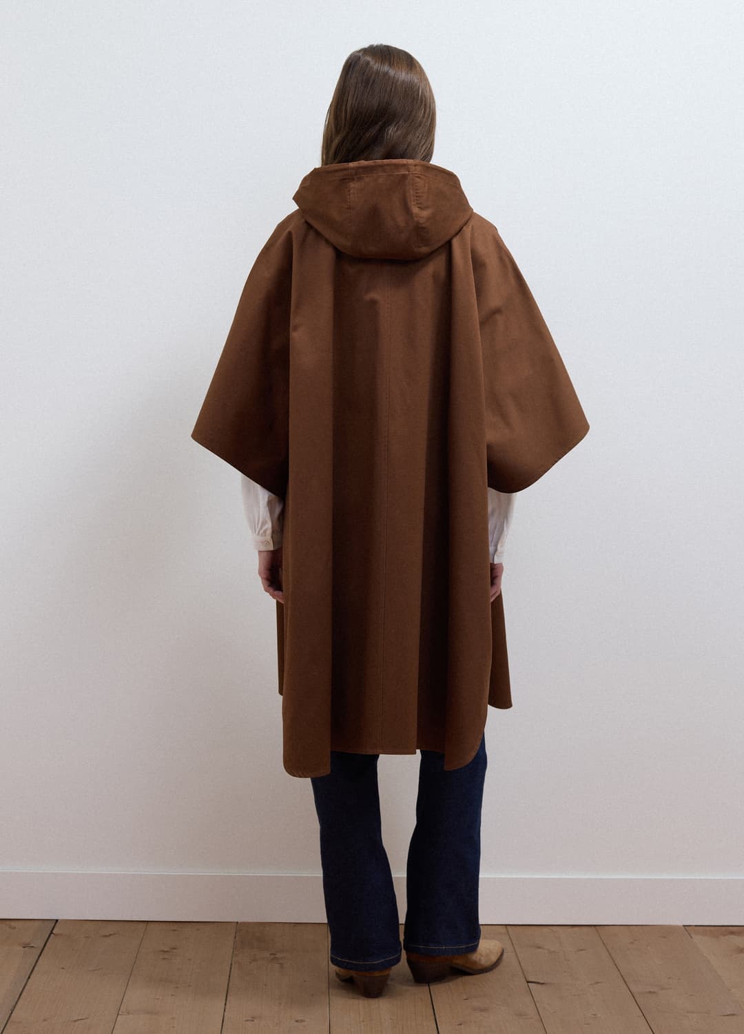 Brauner Cape Aus Reiner Baumwolle Mit Kapuze Und Oversized-passform | OVS Brauner Cape Aus Reiner Baumwolle Mit Kapuze Und Oversized-passform - 3 | OVS