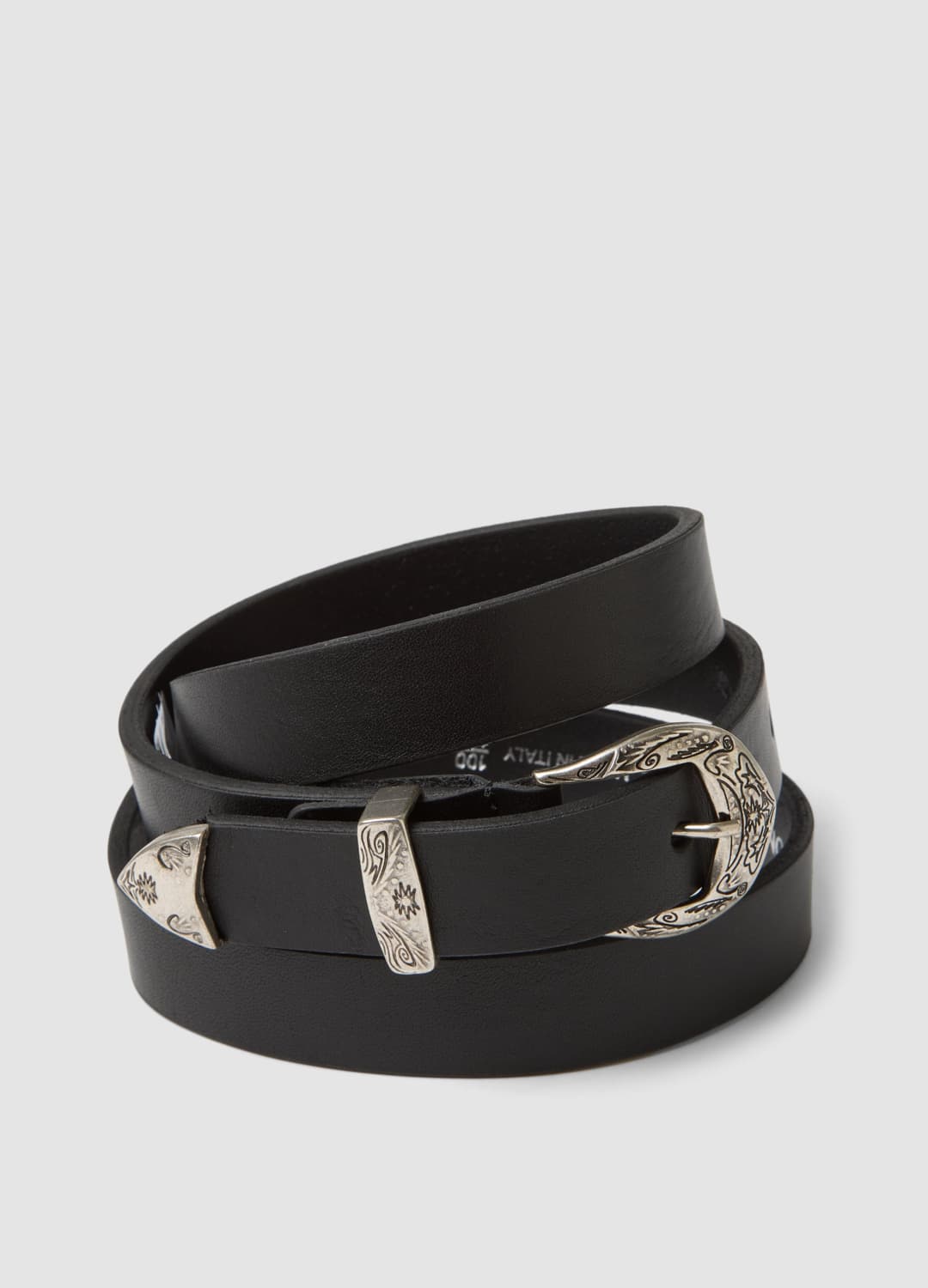 Cintura Nera In Vera Pelle Con Fibbia Decorata | OVS Cintura Nera In Vera Pelle Con Fibbia Decorata - 2 | OVS