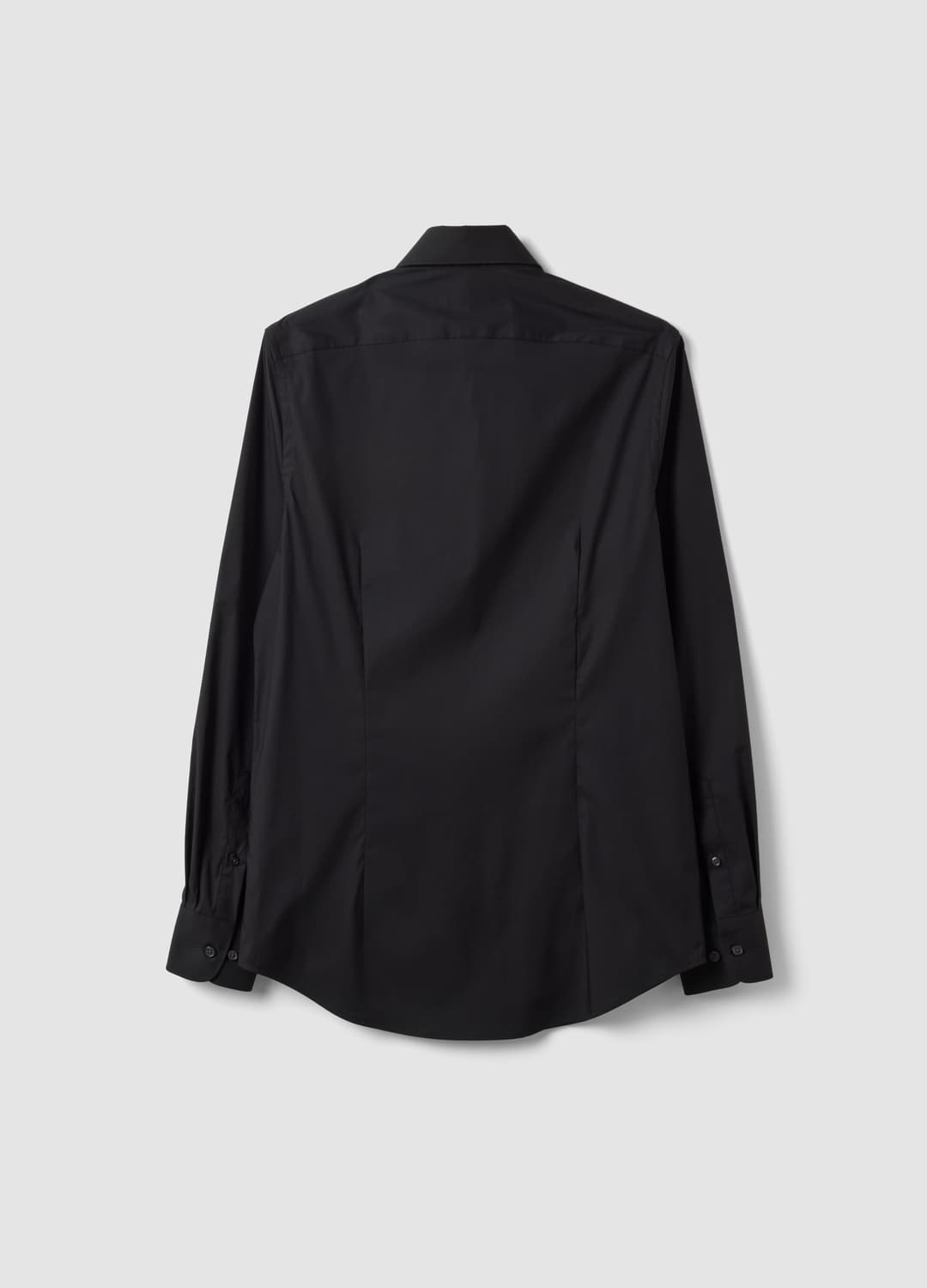 Camicia Nera In Popeline Di Cotone Elasticizzato Slim Fit | OVS Camicia Nera In Popeline Di Cotone Elasticizzato Slim Fit - 1 | OVS