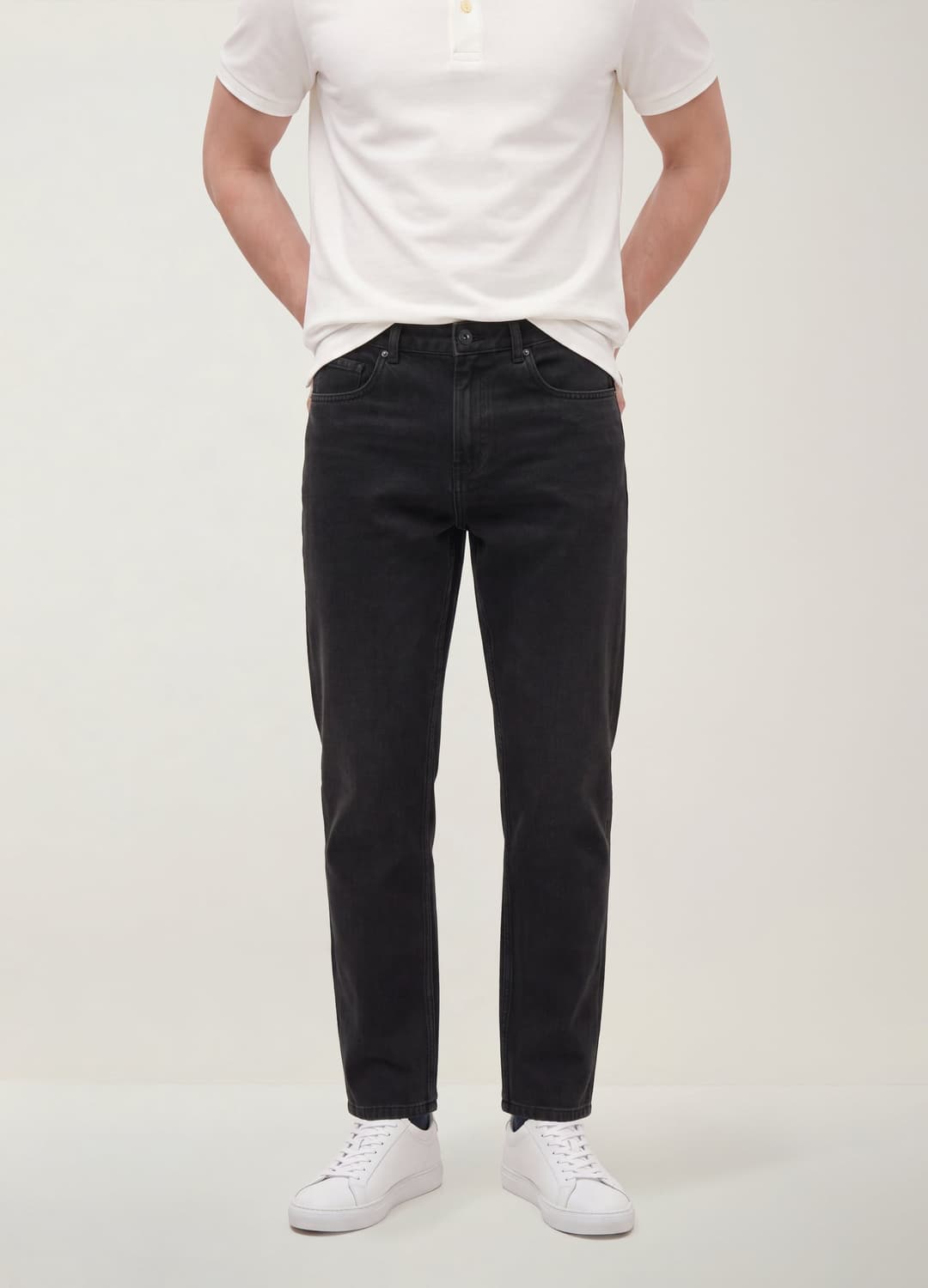 Jeans Neri Regular Tapered In Misto Cotone | OVS Jeans Neri Regular Tapered In Misto Cotone - 1 | OVS