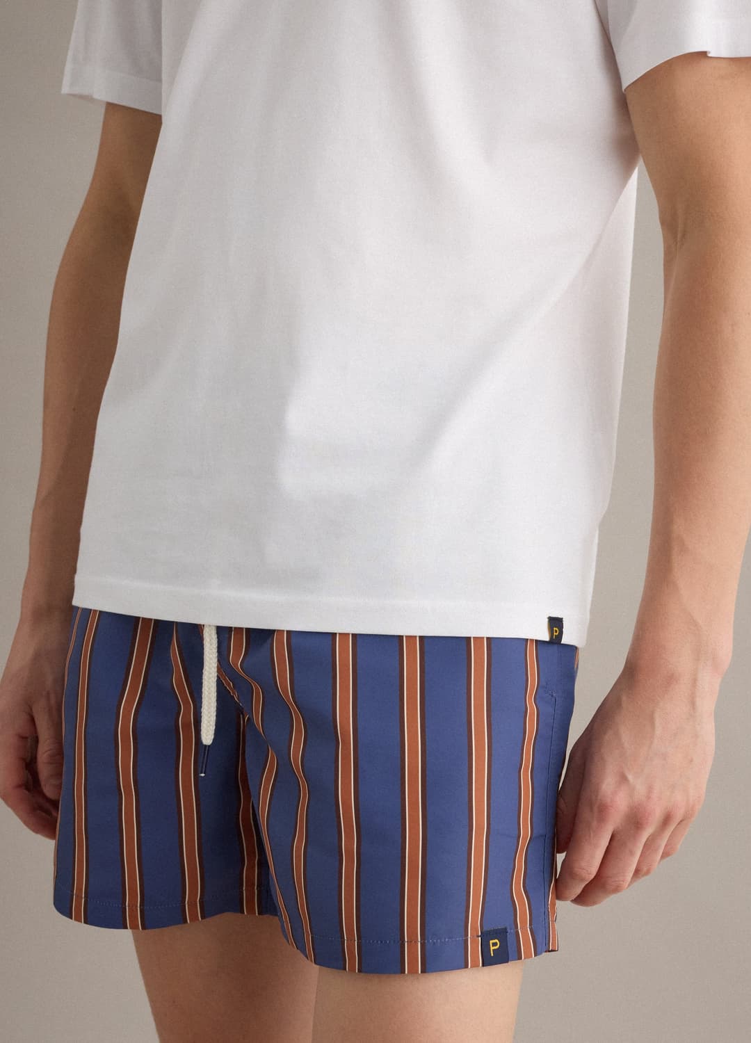 Boxer Mare Blu A Righe Marroni Con Coulisse | OVS Boxer Mare Blu A Righe Marroni Con Coulisse - 2 | OVS