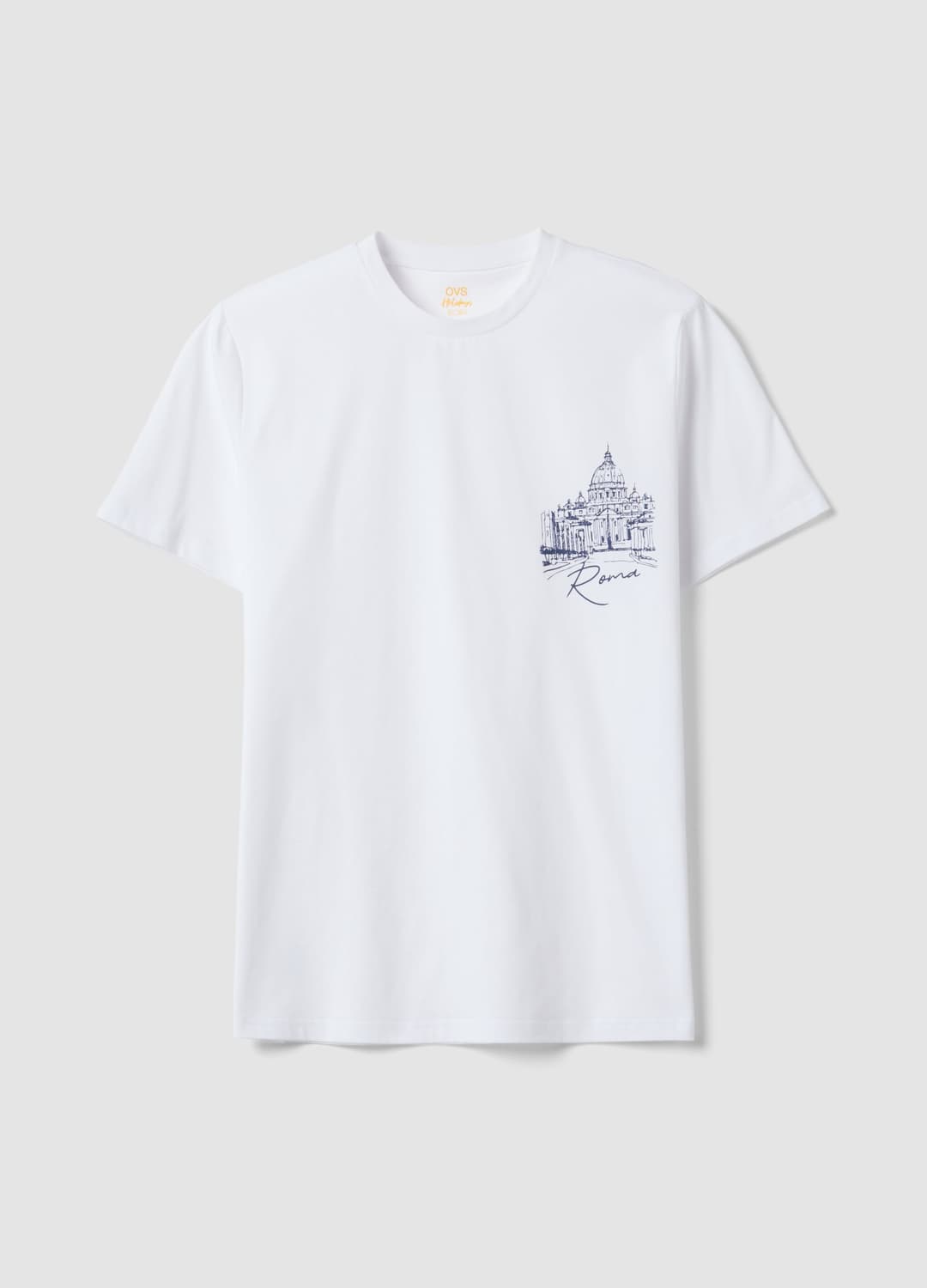 T-shirt Bianca In Puro Cotone Con Stampa Regular Fit | OVS T-shirt Bianca In Puro Cotone Con Stampa Regular Fit - 4 | OVS