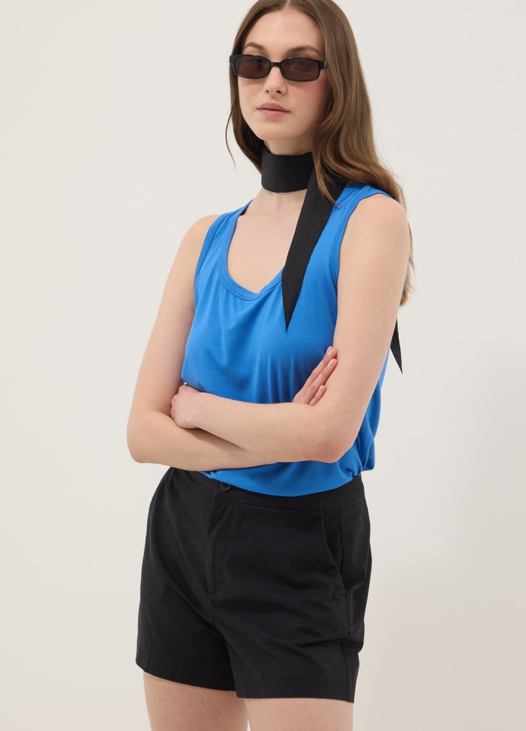 Blaues Stretch-top Aus Viskose | OVS Blaues Stretch-top Aus Viskose - 0 | OVS