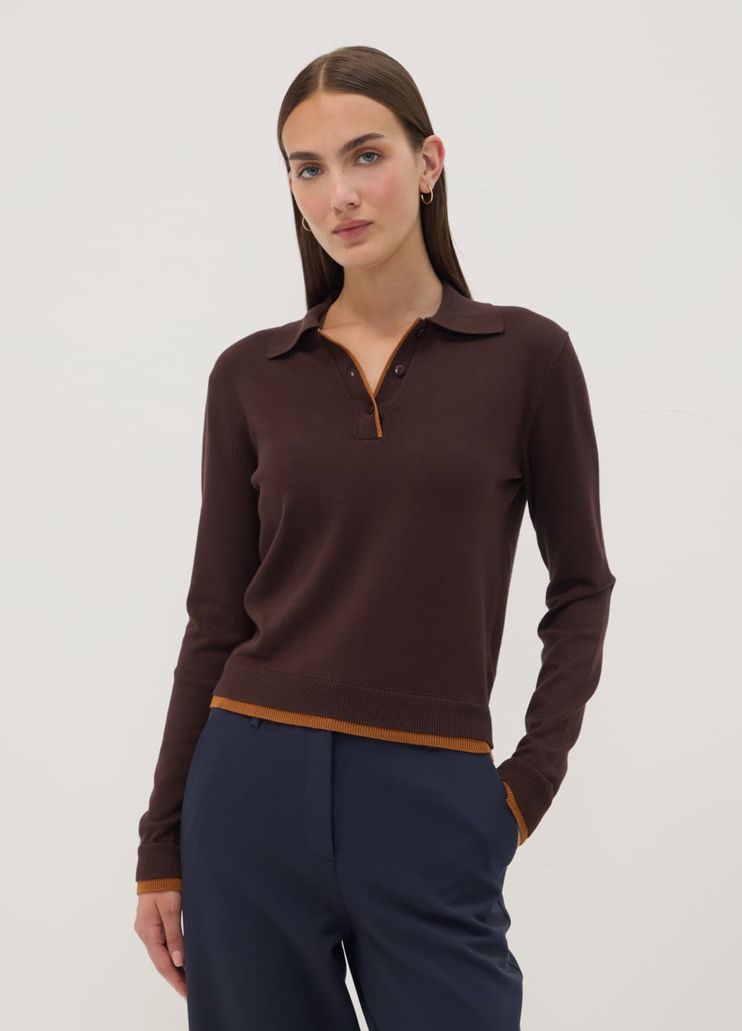 Blauer Pullover Aus Viskosemix Mit Polokragen | OVS Blauer Pullover Aus Viskosemix Mit Polokragen - 2 | OVS