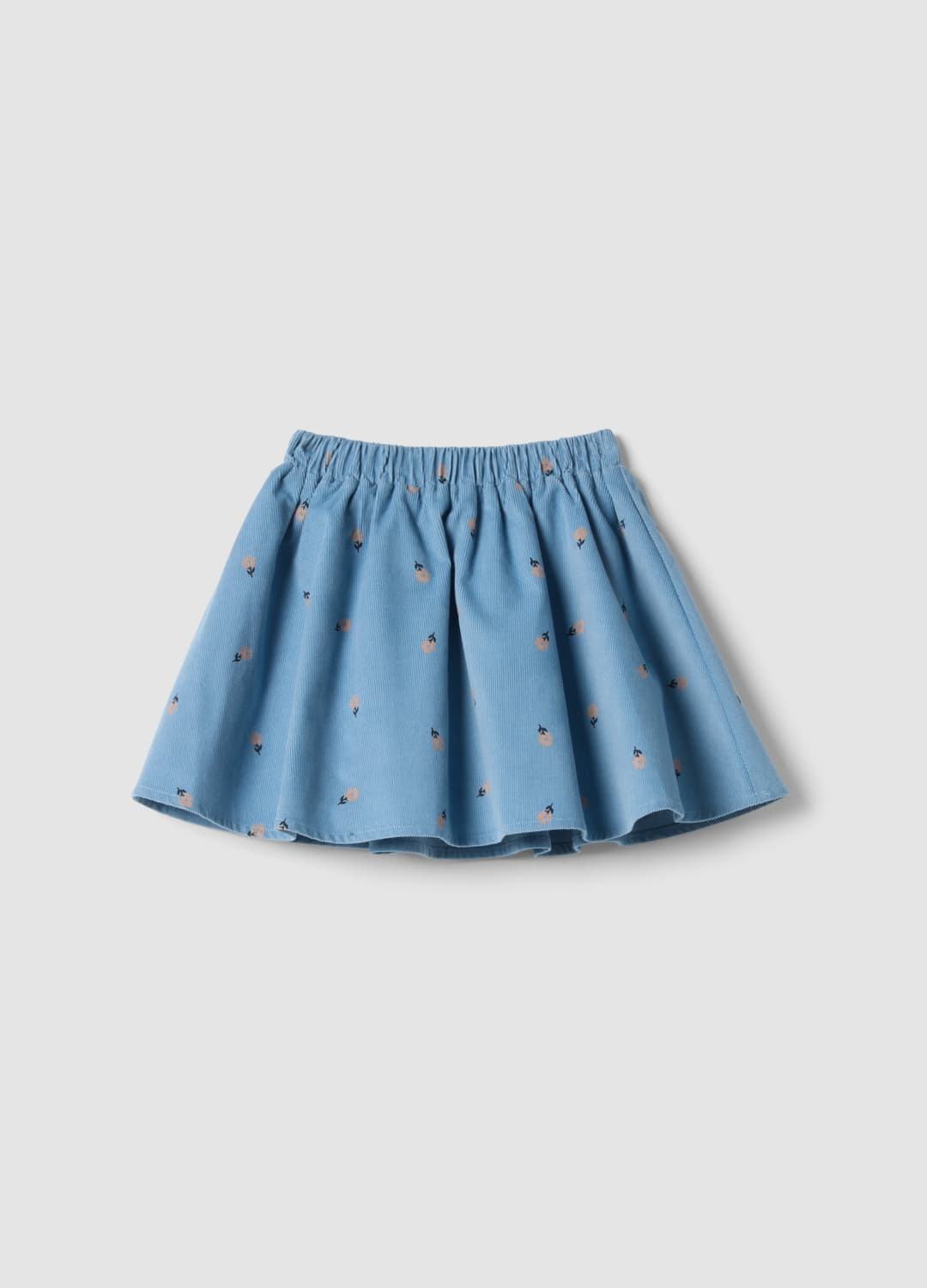 Gonna Pantalone Azzurra A Coste In Puro Cotone Con Fantasia Floreale | OVS Gonna Pantalone Azzurra A Coste In Puro Cotone Con Fantasia Floreale - 0 | OVS