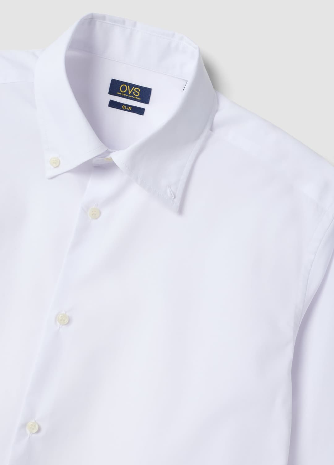 Camicia Bianca Button Down Slim Fit A Maniche Lunghe Easy Iron | OVS Camicia Bianca Button Down Slim Fit A Maniche Lunghe Easy Iron - 1 | OVS