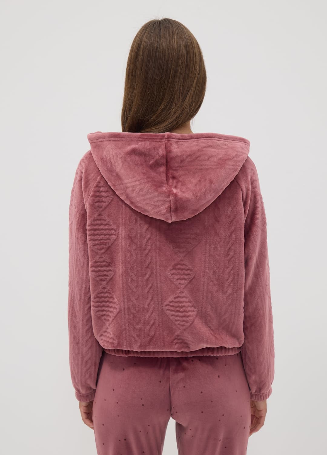 Felpa Rosa Homewear Con Zip E Cappuccio | OVS Felpa Rosa Homewear Con Zip E Cappuccio - 3 | OVS
