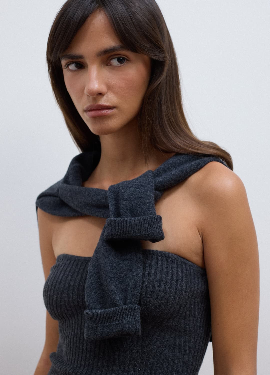 Graues Bandeau-top Aus Wollmix In Rippstrick | OVS Graues Bandeau-top Aus Wollmix In Rippstrick - 0 | OVS