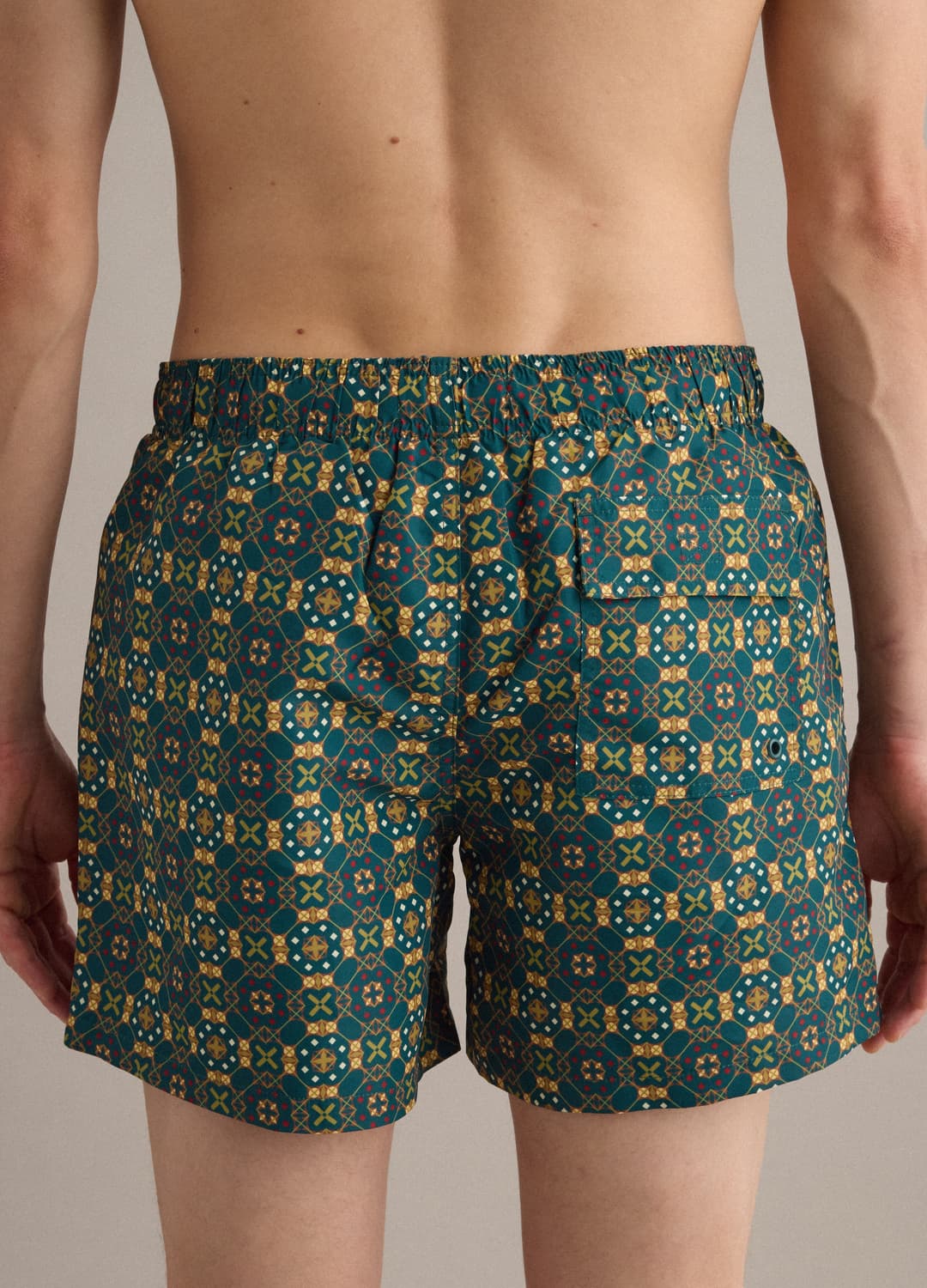 Boxer Mare Verde E Giallo Con Fantasia Geometrica E Vita Elastica | OVS Boxer Mare Verde E Giallo Con Fantasia Geometrica E Vita Elastica - 4 | OVS