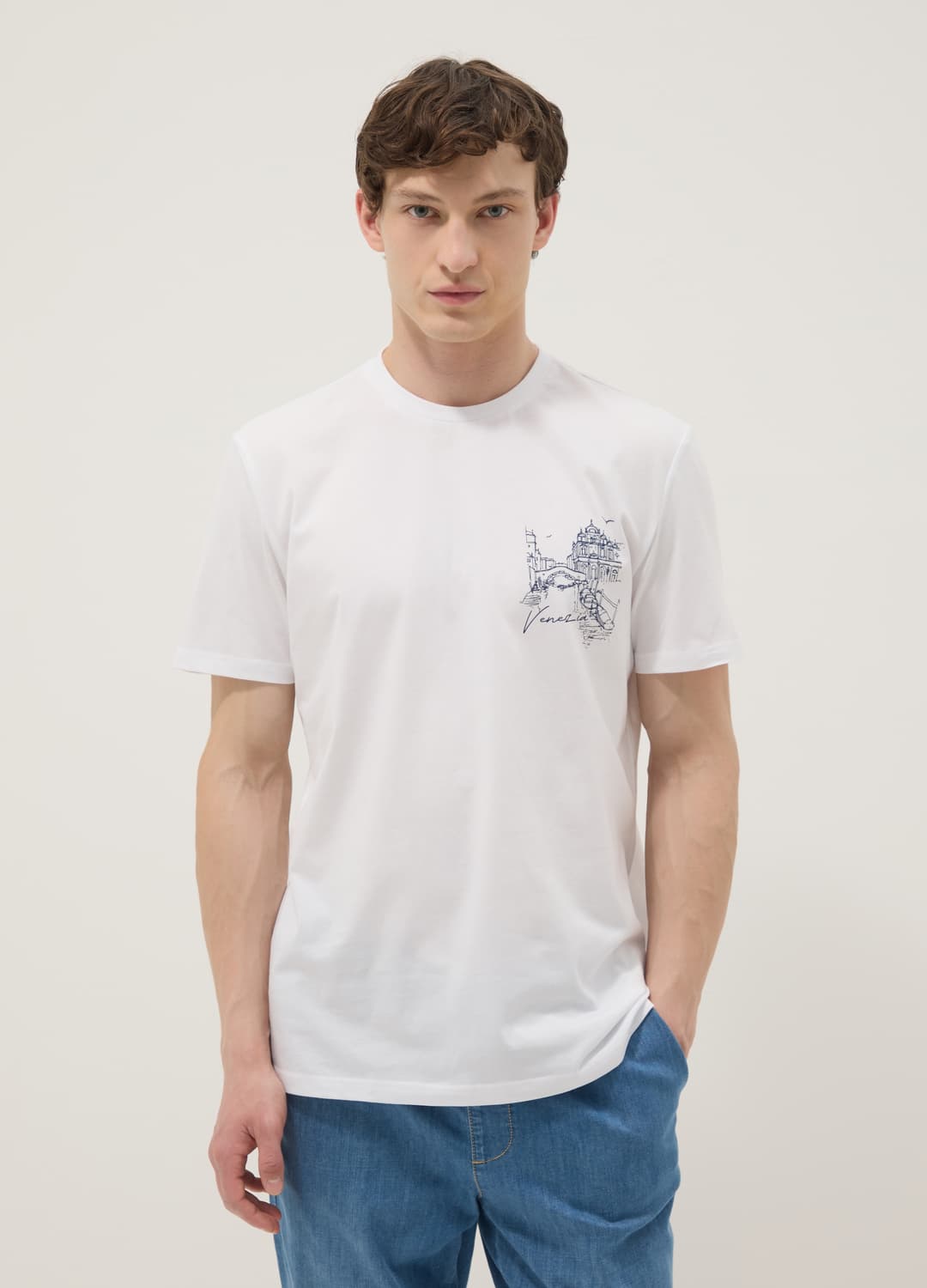 T-shirt Bianca In Puro Cotone Con Stampa Regular Fit | OVS T-shirt Bianca In Puro Cotone Con Stampa Regular Fit - 1 | OVS