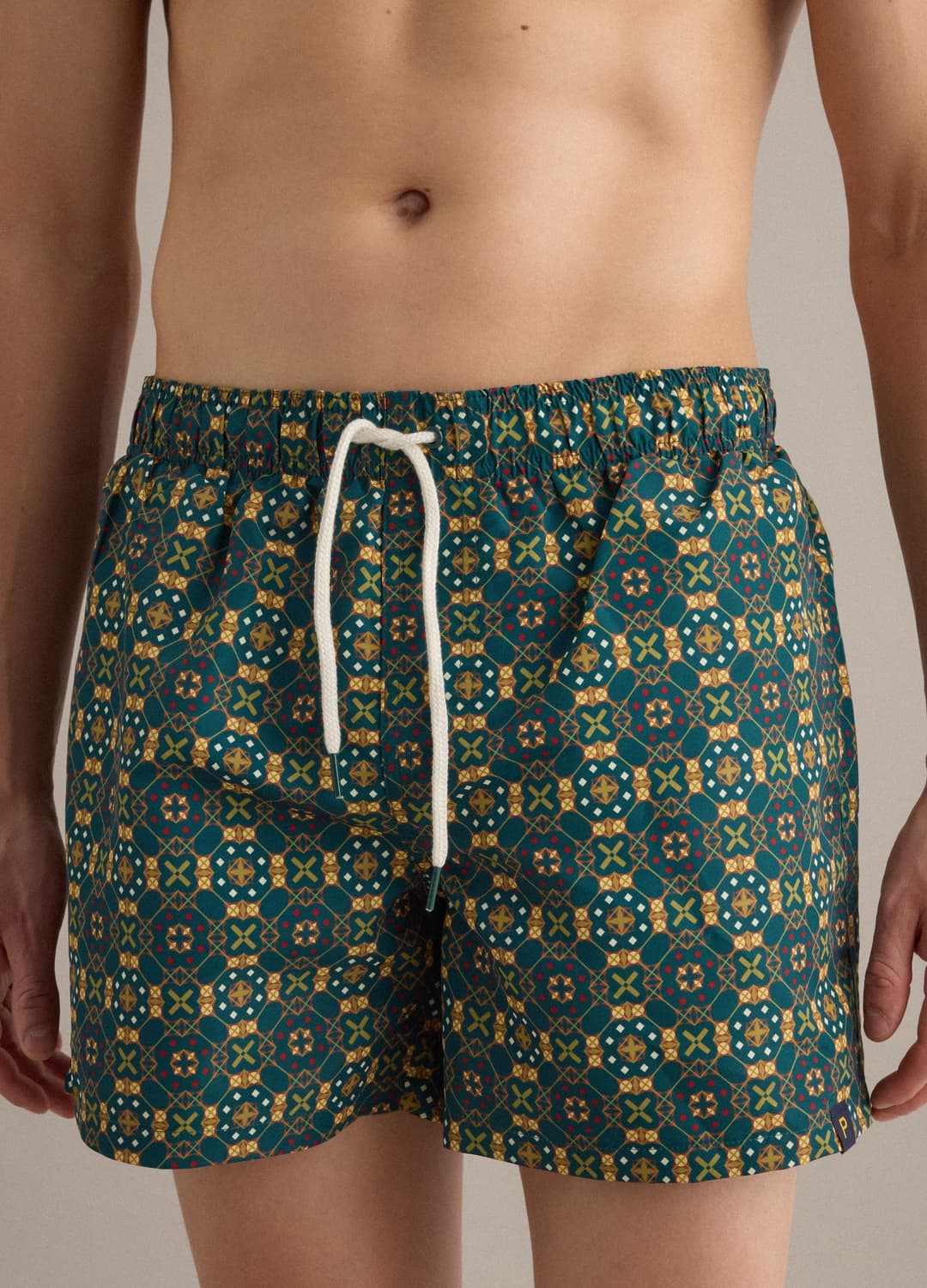 Boxer Mare Verde E Giallo Con Fantasia Geometrica E Vita Elastica | OVS Boxer Mare Verde E Giallo Con Fantasia Geometrica E Vita Elastica - 3 | OVS