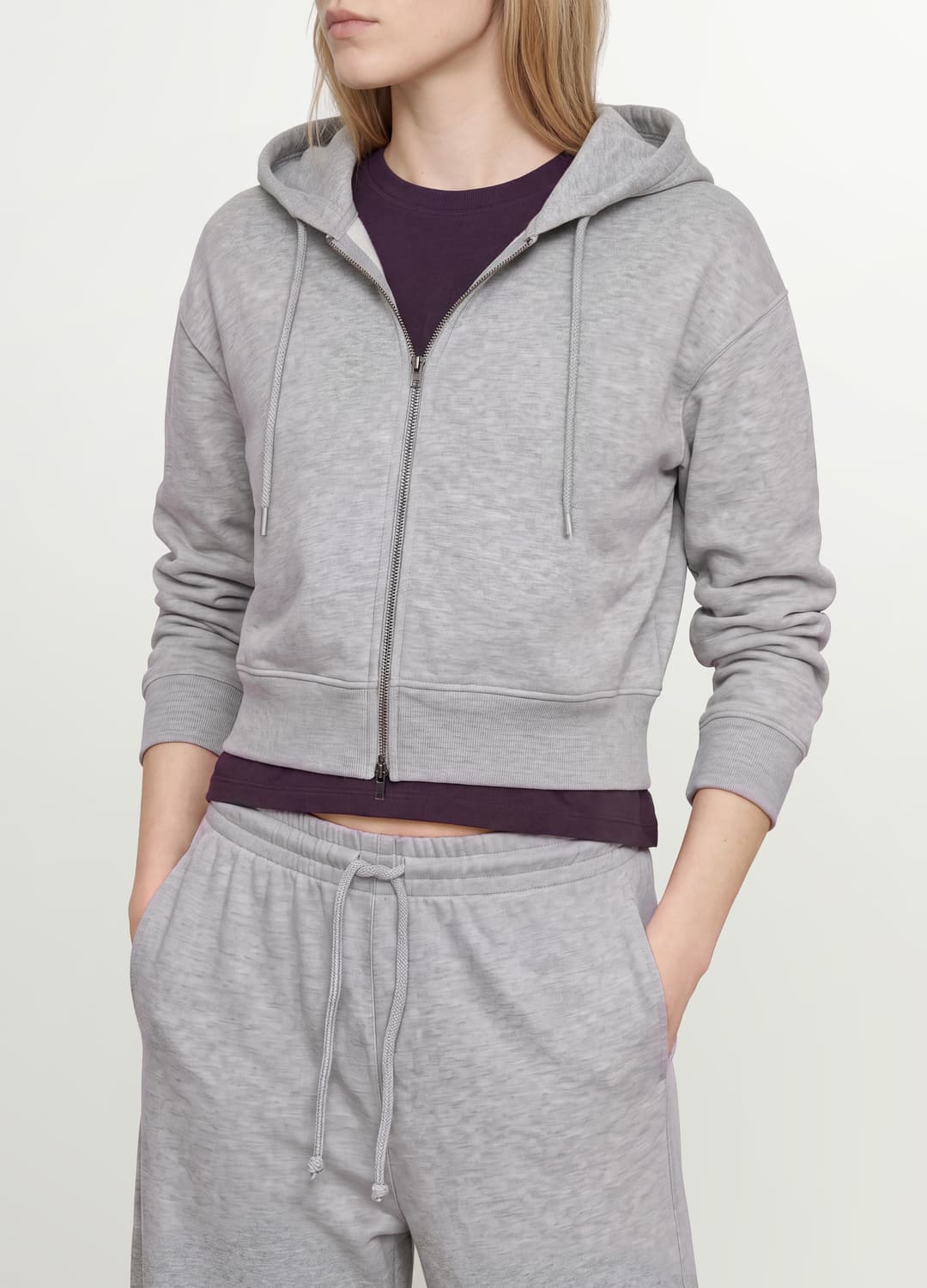 Schwarzer Full-zip-hoodie Aus Baumwollmischung In Fitted-passform | OVS Schwarzer Full-zip-hoodie Aus Baumwollmischung In Fitted-passform - 3 | OVS