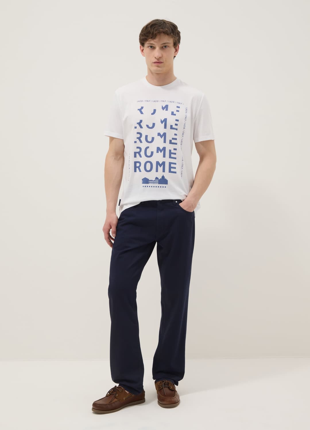 T-shirt Bianca In Puro Cotone Con Stampa Frontale Regular Fit | OVS T-shirt Bianca In Puro Cotone Con Stampa Frontale Regular Fit - 1 | OVS