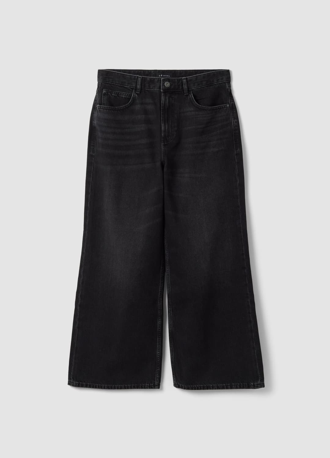 Schwarze Wide-leg-denimjeans Aus Reiner Baumwolle | OVS Schwarze Wide-leg-denimjeans Aus Reiner Baumwolle - 4 | OVS