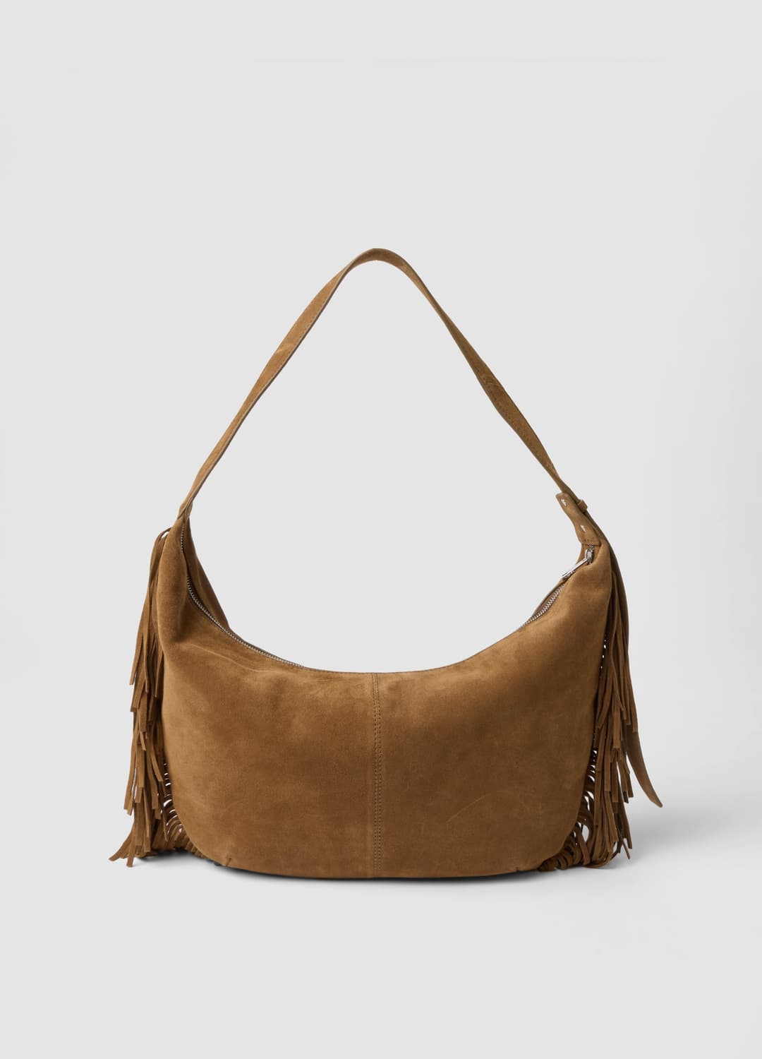 Borsa Marrone In Vera Pelle Con Frange | OVS Borsa Marrone In Vera Pelle Con Frange - 2 | OVS