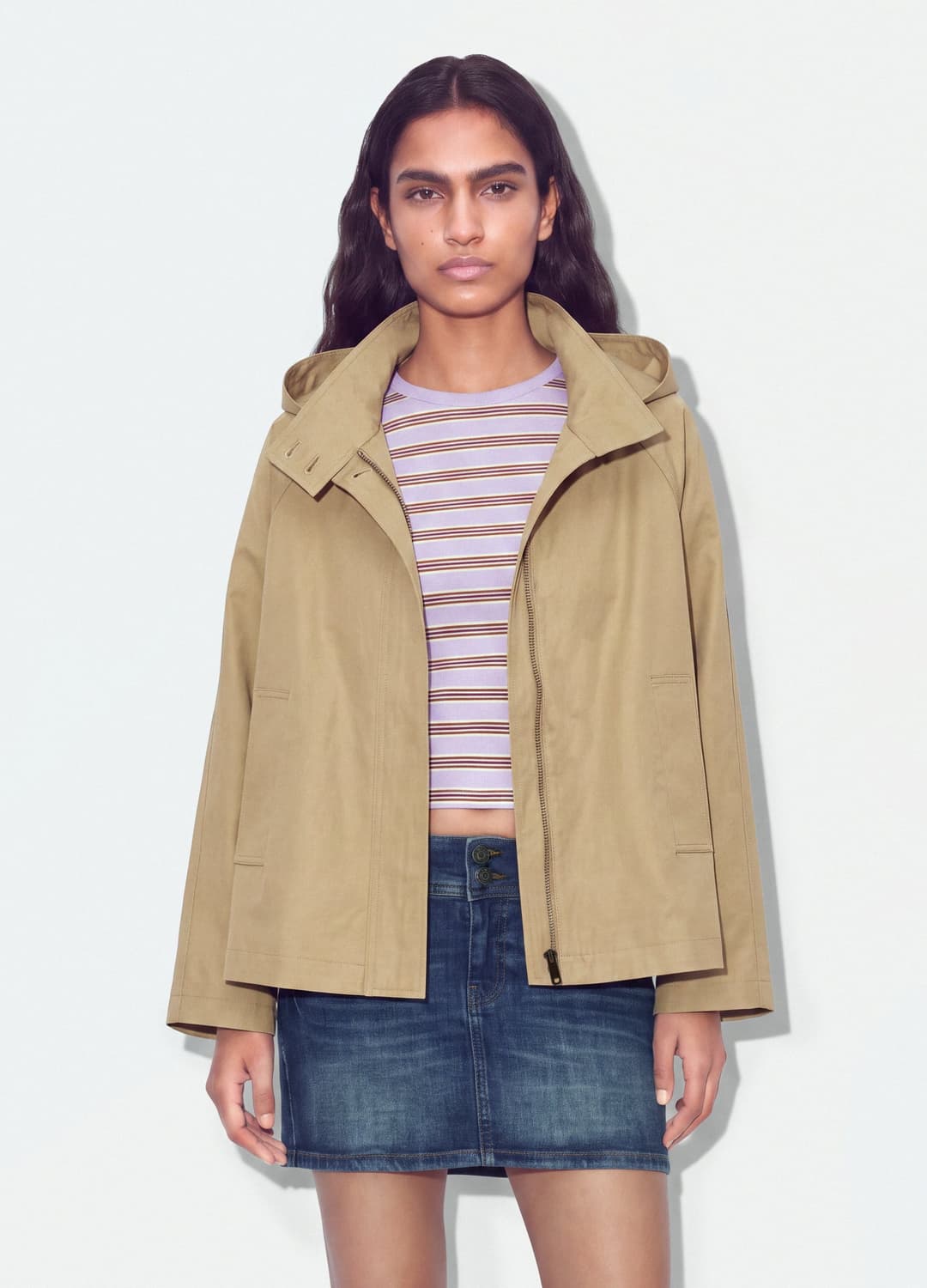Beiger Parka Aus Baumwollmischung Mit Kapuze | OVS Beiger Parka Aus Baumwollmischung Mit Kapuze - 0 | OVS