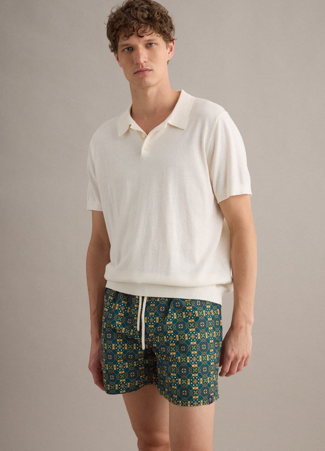 Boxer Mare Verde E Giallo Con Fantasia Geometrica E Vita Elastica | OVS Boxer Mare Verde E Giallo Con Fantasia Geometrica E Vita Elastica - 1 | OVS