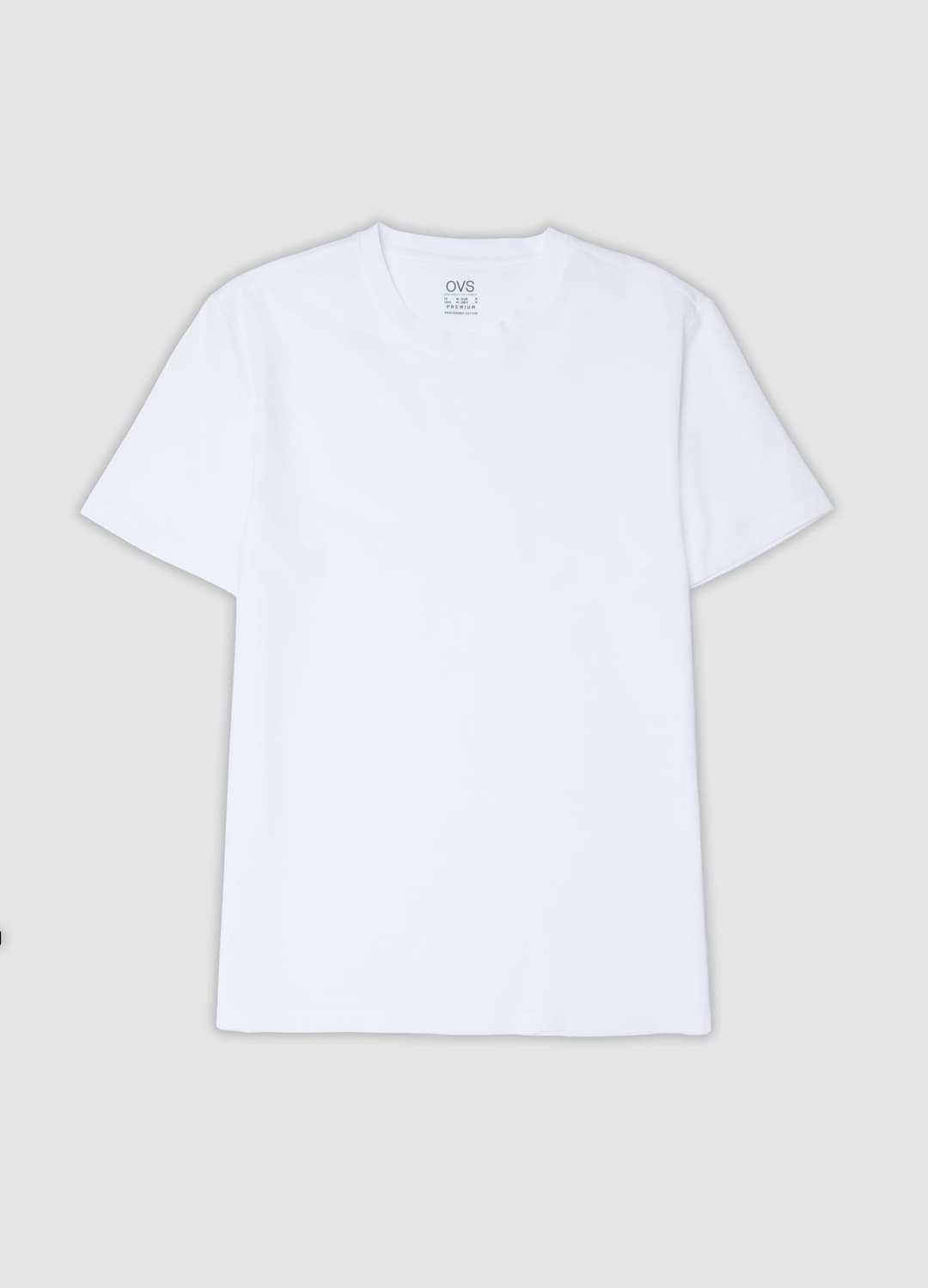 Weißes T-shirt Aus Reiner Mercerisierter Baumwolle Mit Rundhalsausschnitt | OVS Weißes T-shirt Aus Reiner Mercerisierter Baumwolle Mit Rundhalsausschnitt - 0 | OVS