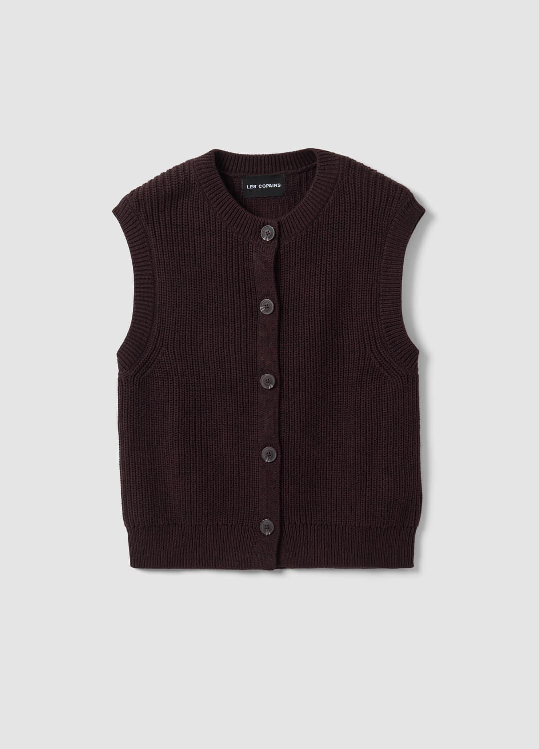 Gilet Marrone In Puro Cotone A Maglia Con Girocollo Regular Fit | OVS Gilet Marrone In Puro Cotone A Maglia Con Girocollo Regular Fit - 4 | OVS