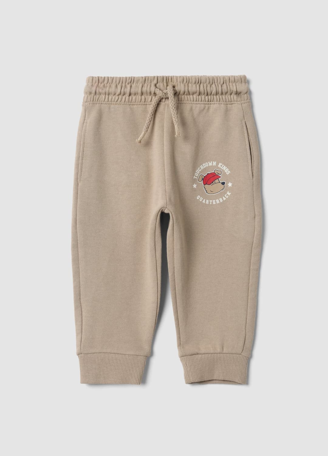 Pantaloni Jogger Beige In Puro Cotone Con Stampa Cagnolino Per Bimbo | OVS Pantaloni Jogger Beige In Puro Cotone Con Stampa Cagnolino Per Bimbo - 0 | OVS