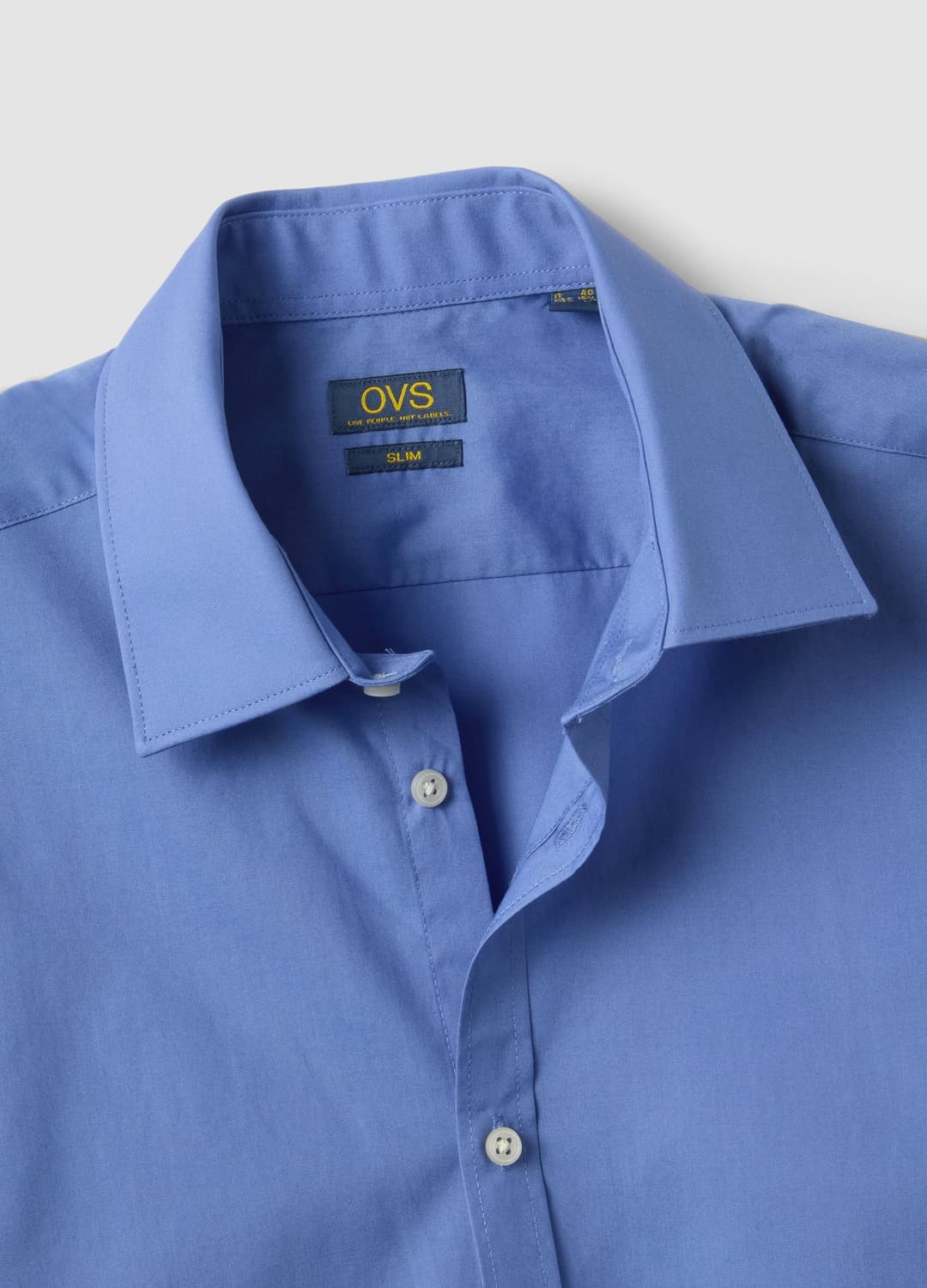 Camicia Blu Slim Fit Con Collo Classico Easy Iron | OVS Camicia Blu Slim Fit Con Collo Classico Easy Iron - 6 | OVS