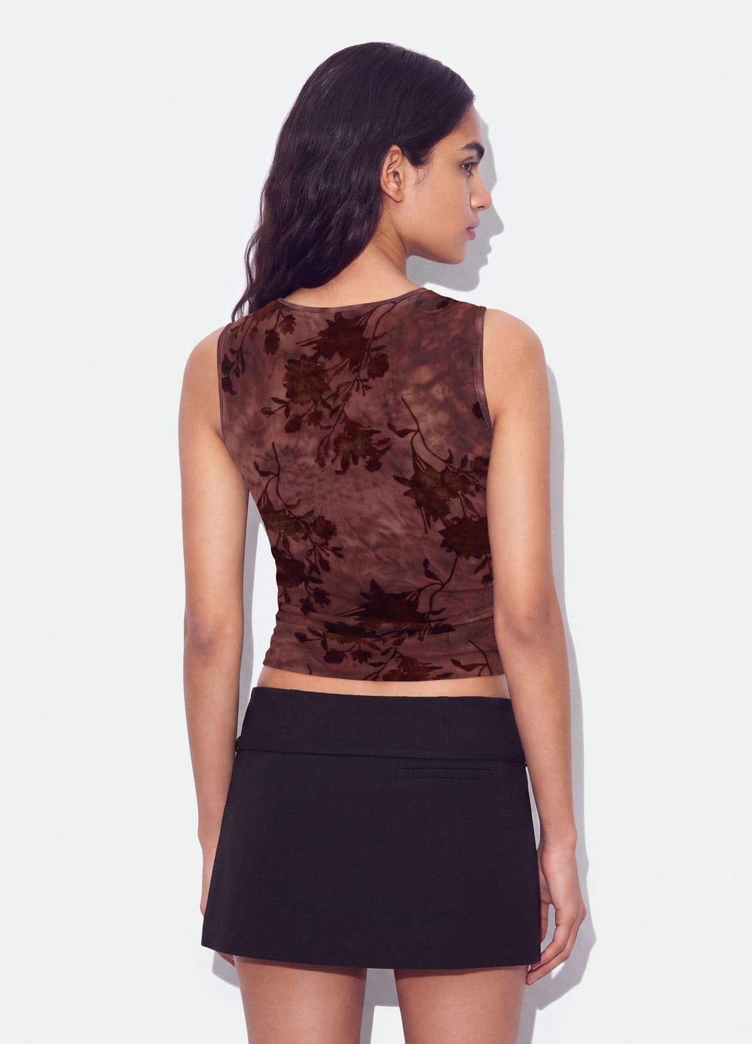 Top Fitted Rosso In Tessuto Elasticizzato Con Fantasia Floreale | OVS Top Fitted Rosso In Tessuto Elasticizzato Con Fantasia Floreale - 2 | OVS