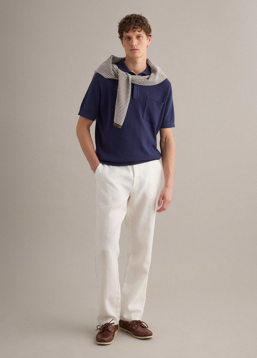 Polo Blu In Puro Cotone Con Taschino Regular Fit | OVS Polo Blu In Puro Cotone Con Taschino Regular Fit - 2 | OVS