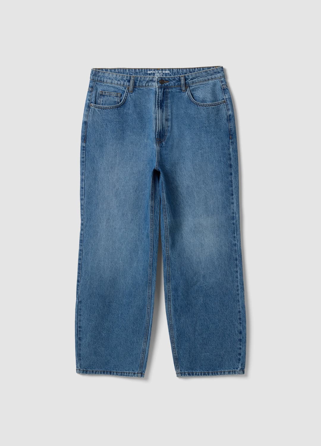 Blaue Wide-leg-jeans Aus Reiner Baumwolle | OVS Blaue Wide-leg-jeans Aus Reiner Baumwolle - 0 | OVS