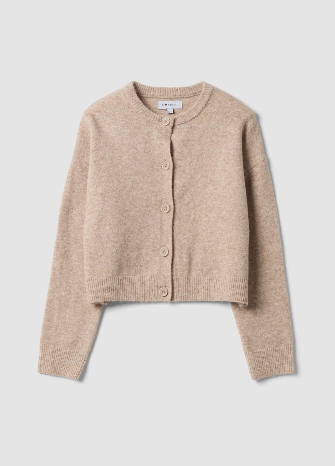 Cardigan Beige In Tessuto Elasticizzato Con Girocollo Over Fit | OVS Cardigan Beige In Tessuto Elasticizzato Con Girocollo Over Fit - 0 | OVS