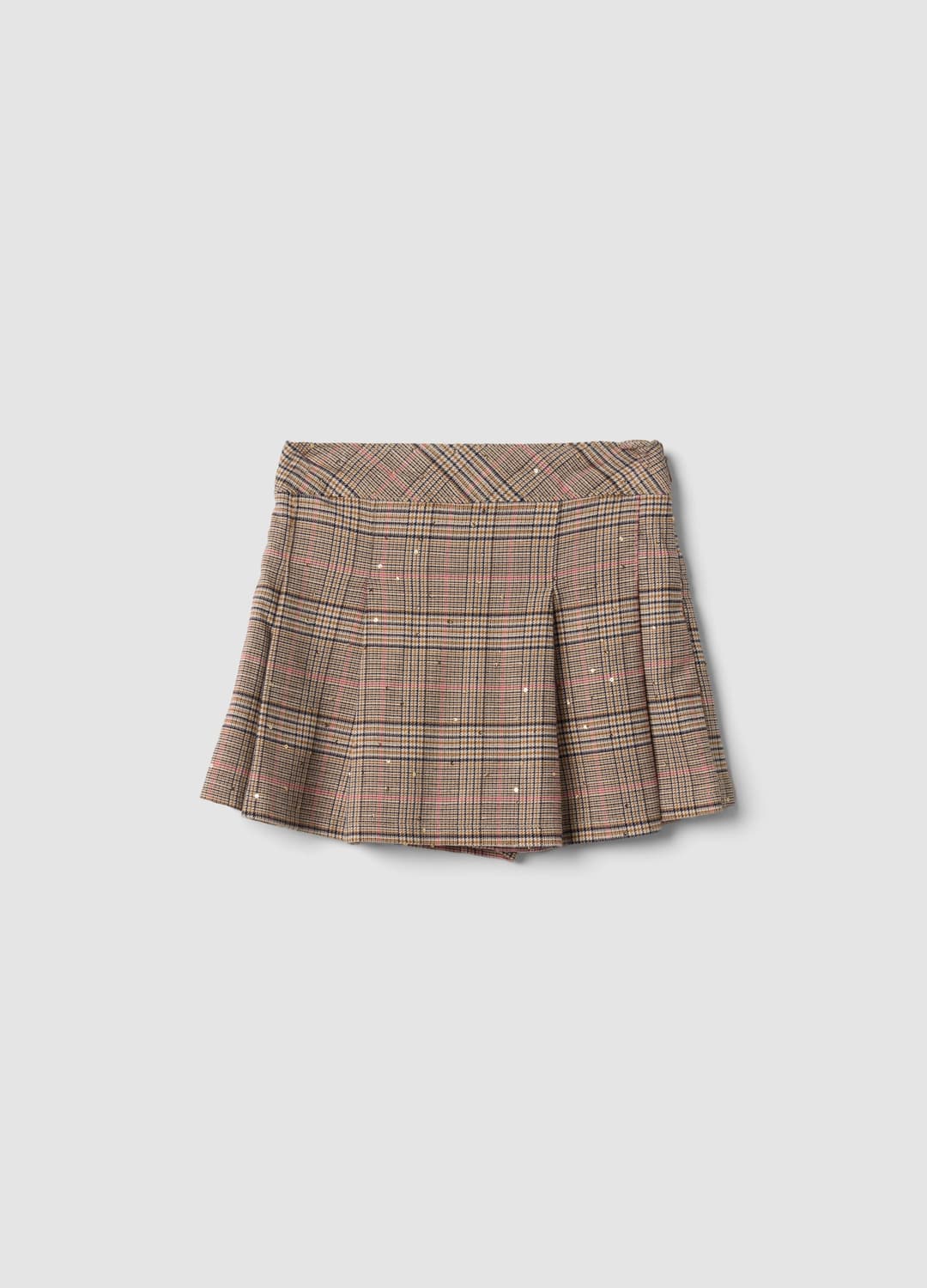 Gonna Pantalone Marrone In Viscosa Elasticizzata A Quadri Per Bambina | OVS Gonna Pantalone Marrone In Viscosa Elasticizzata A Quadri Per Bambina - 0 | OVS