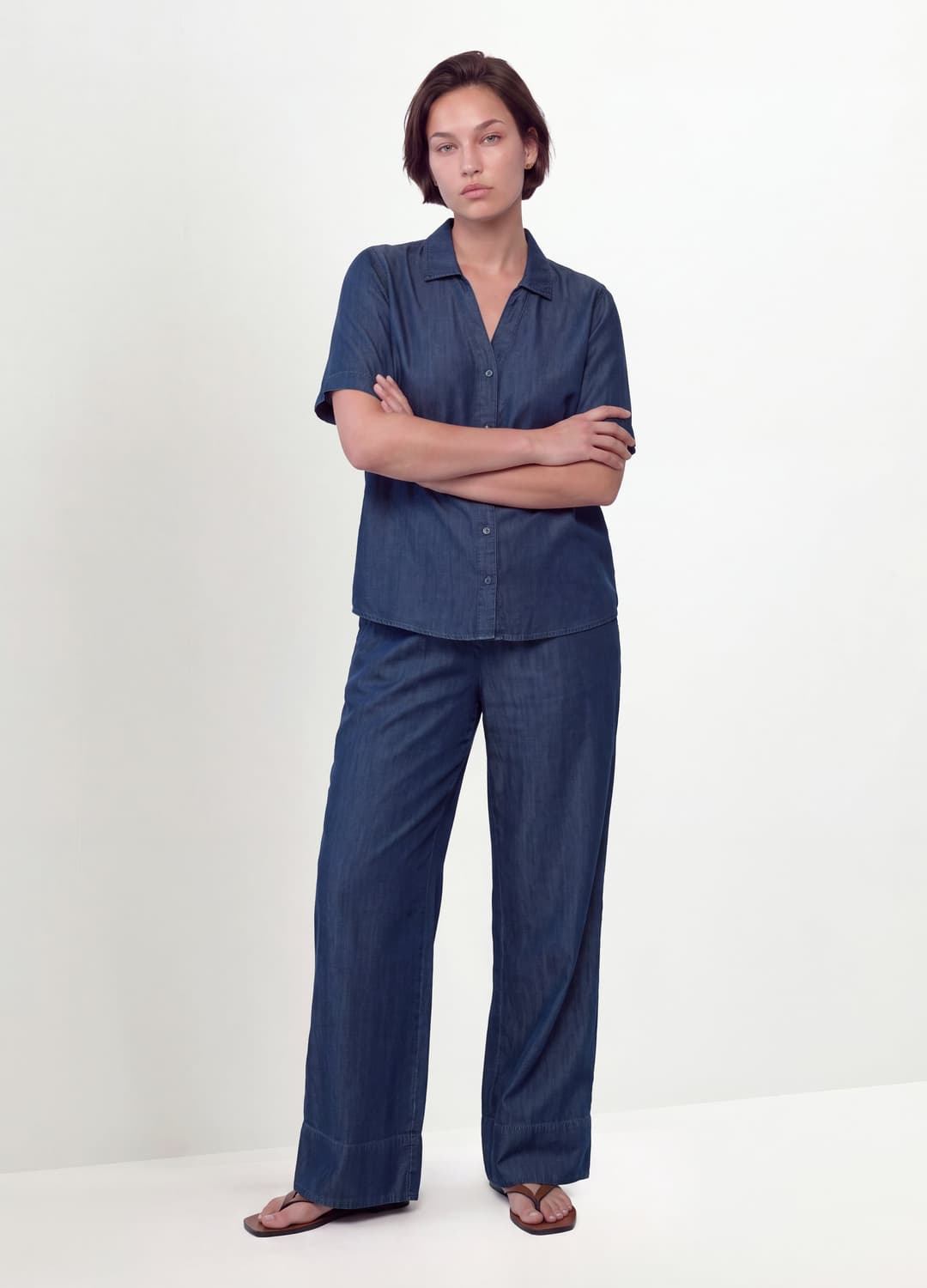 Pantaloni Blu In Puro Lyocell Con Vita Elasticizzata Regular Fit | OVS Pantaloni Blu In Puro Lyocell Con Vita Elasticizzata Regular Fit - 0 | OVS