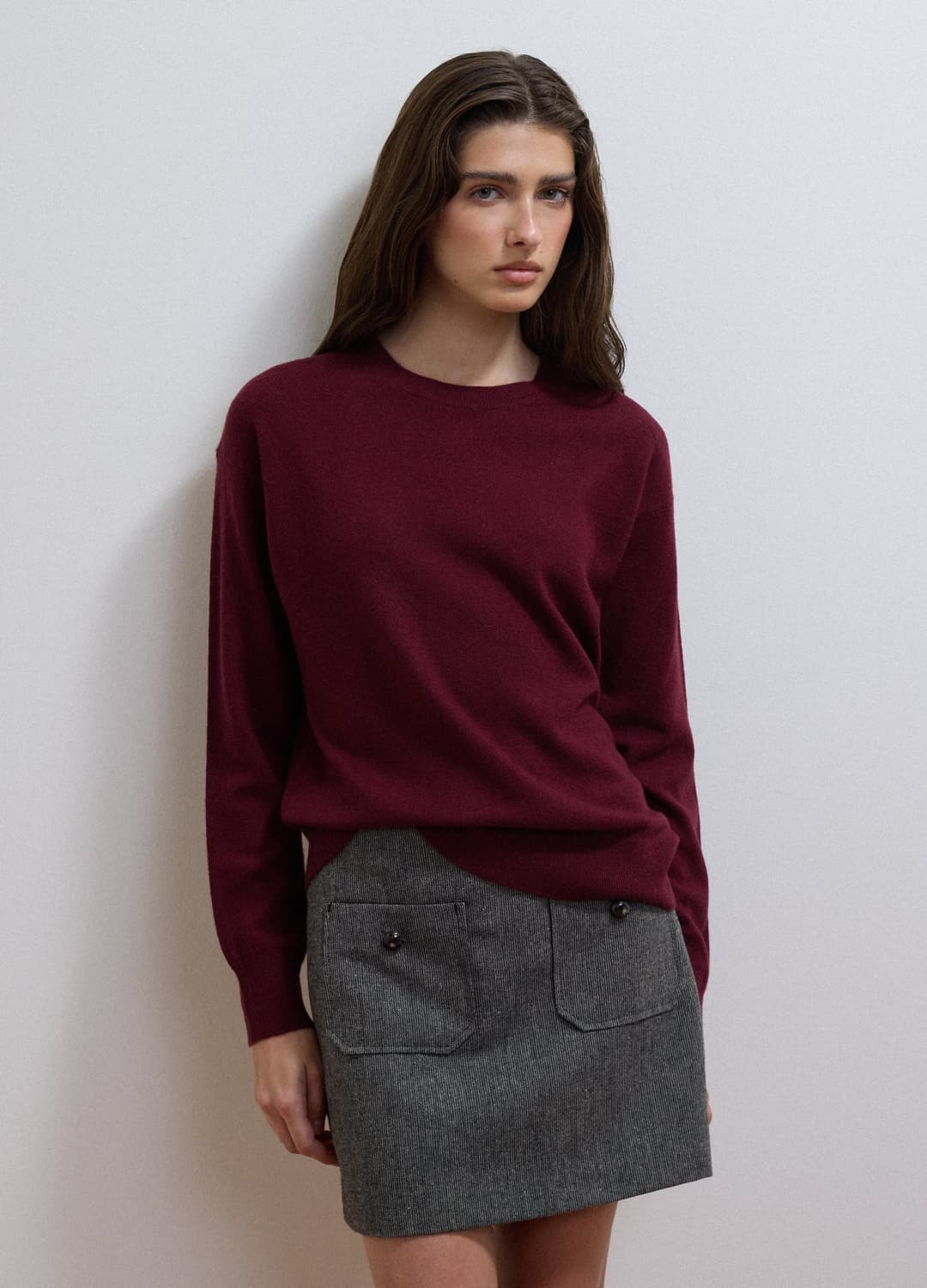 Violetter Pullover Aus Reiner Wolle Mit Rundhalsausschnitt Und Oversize-fit | OVS Violetter Pullover Aus Reiner Wolle Mit Rundhalsausschnitt Und Oversize-fit - 0 | OVS