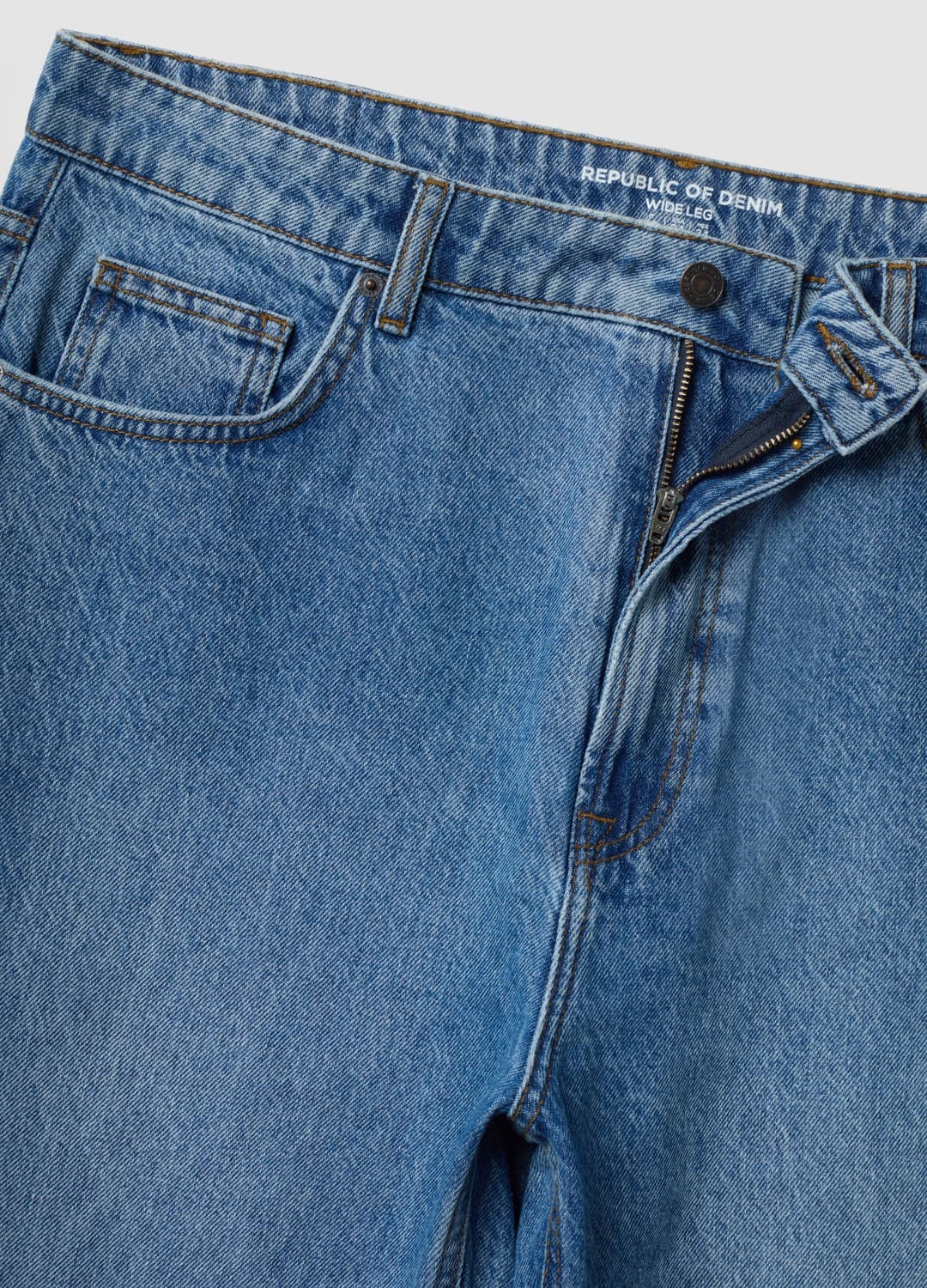 Blaue Wide-leg-jeans Aus Reiner Baumwolle | OVS Blaue Wide-leg-jeans Aus Reiner Baumwolle - 2 | OVS