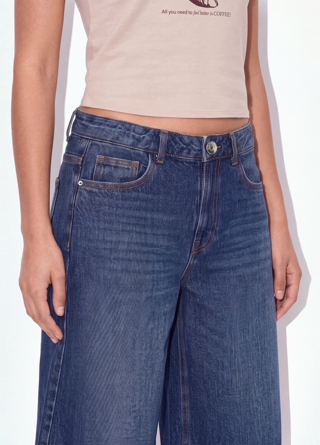 Baggy Jeans-shorts Aus Blauem Denim Aus Reiner Baumwolle | OVS Baggy Jeans-shorts Aus Blauem Denim Aus Reiner Baumwolle - 3 | OVS