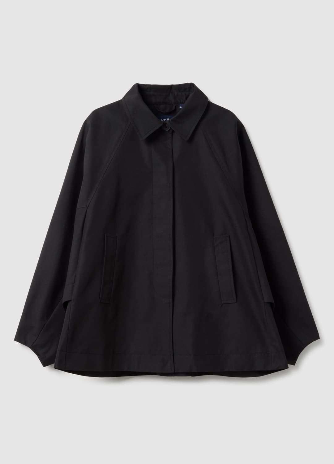 Giacca In Misto Cotone Nera Oversize Fit Con Chiusura Nascosta | OVS Giacca In Misto Cotone Nera Oversize Fit Con Chiusura Nascosta - 5 | OVS